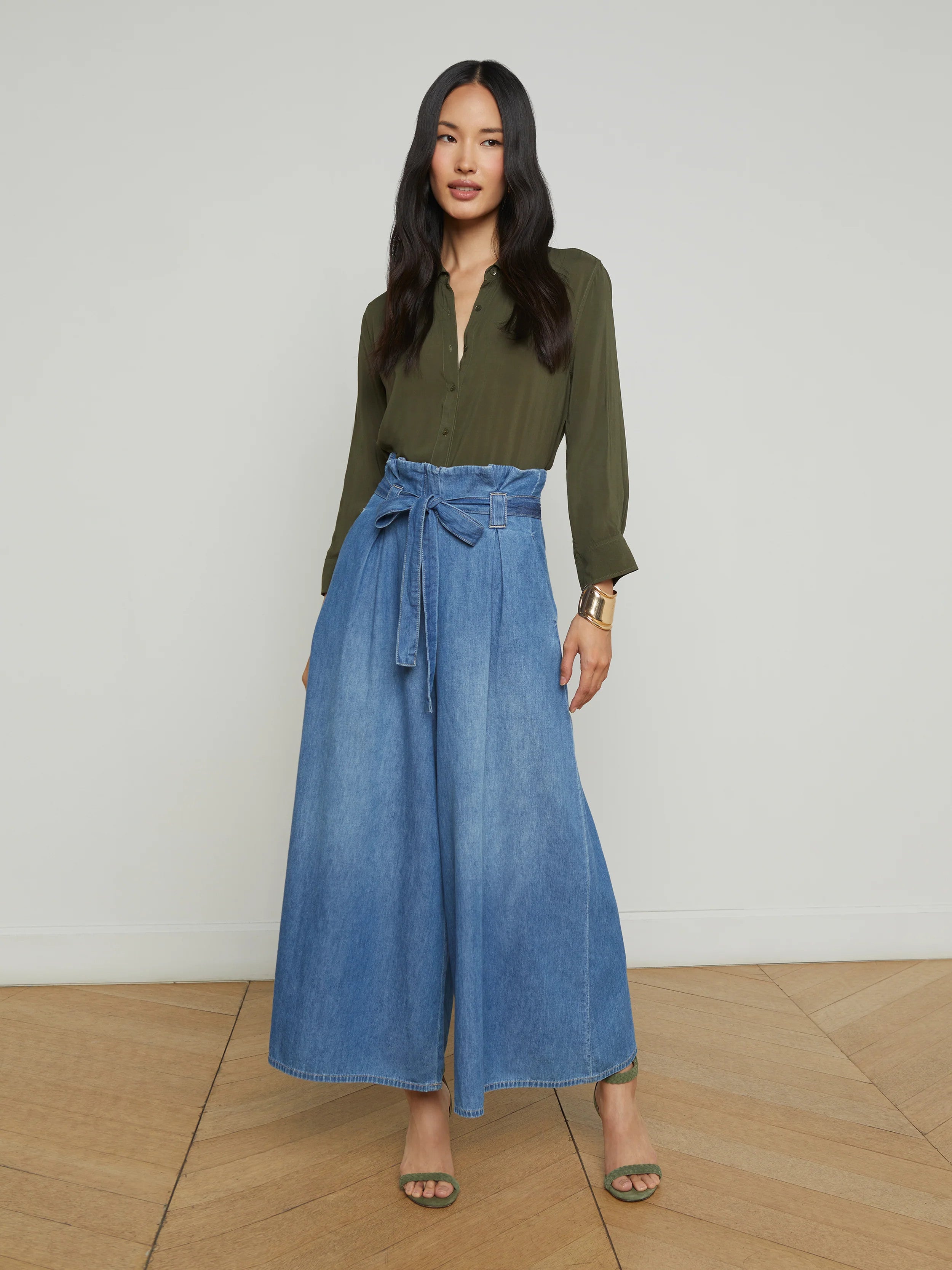 2960KDLs L'AGENCE Lowen Cropped Wide-Leg Jean