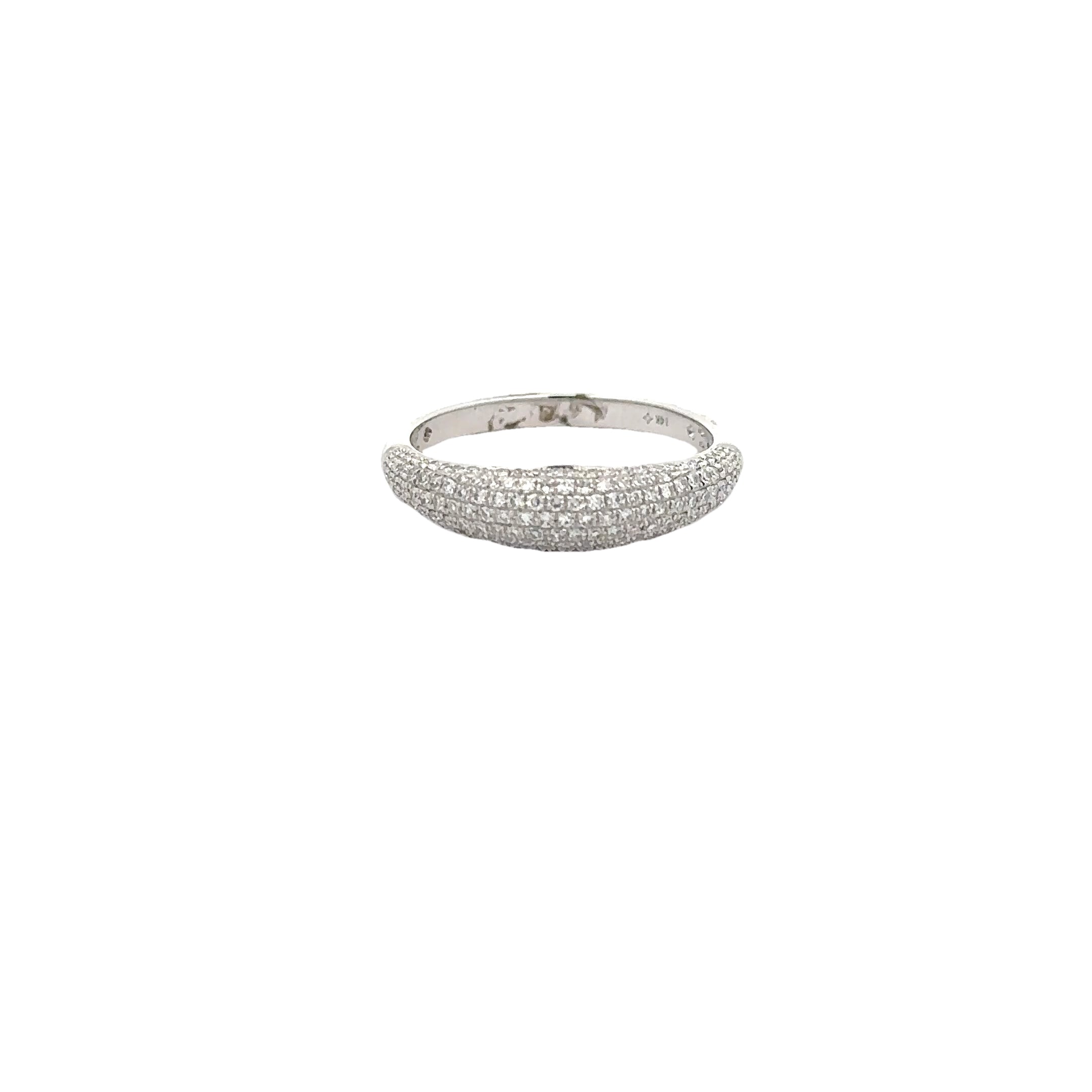 WD1777 14kt Gold Pave Diamond Ring