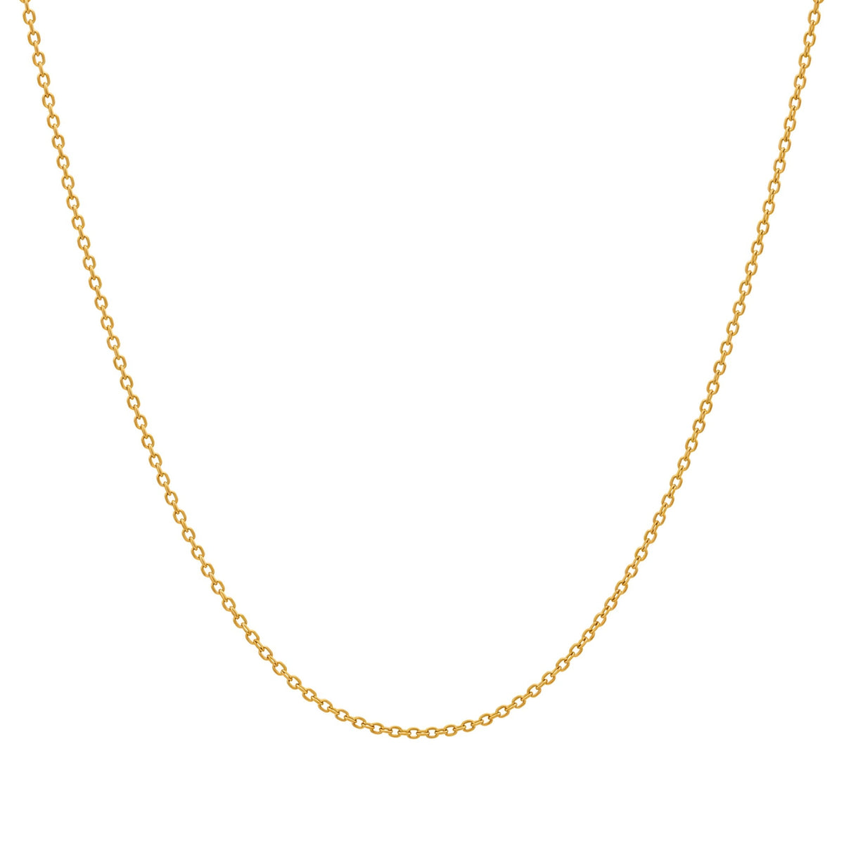 18 inch 14kt gold Petite Pave Rolo Chain