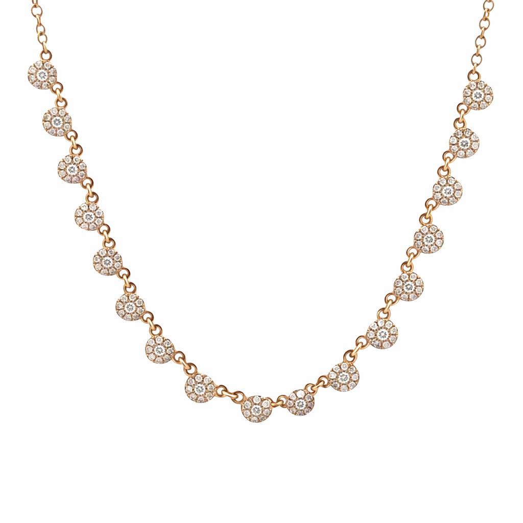 325775 14kt Gold Diamond Necklace