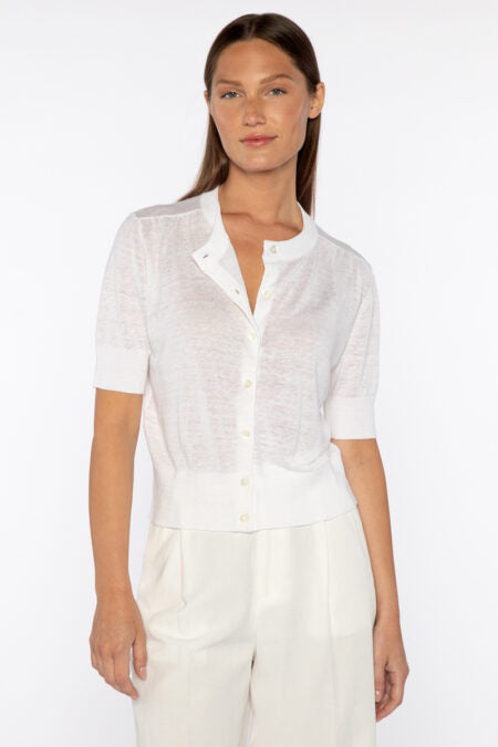 LSSL5-179 KINROSS Gathered Shoulder Cardigan