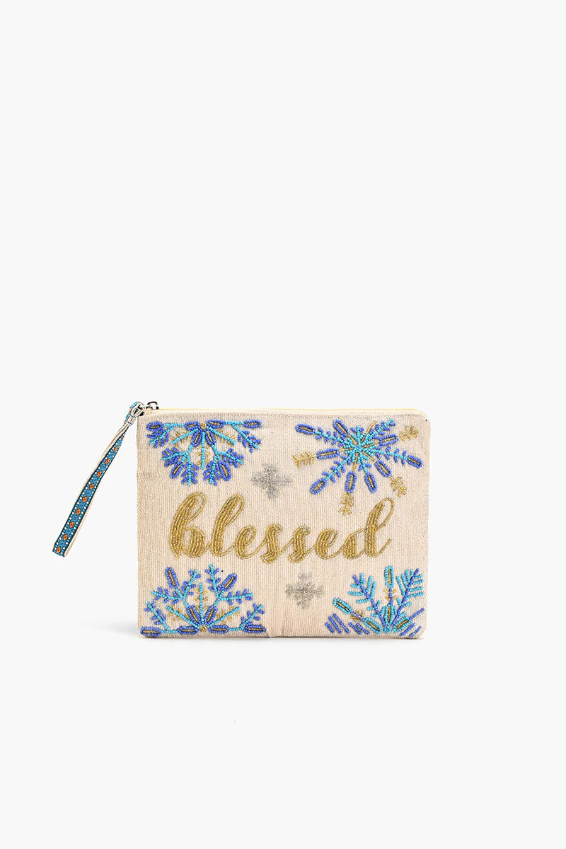 A570790b America & Beyond Blessed Embellished Wristlet Clutch
