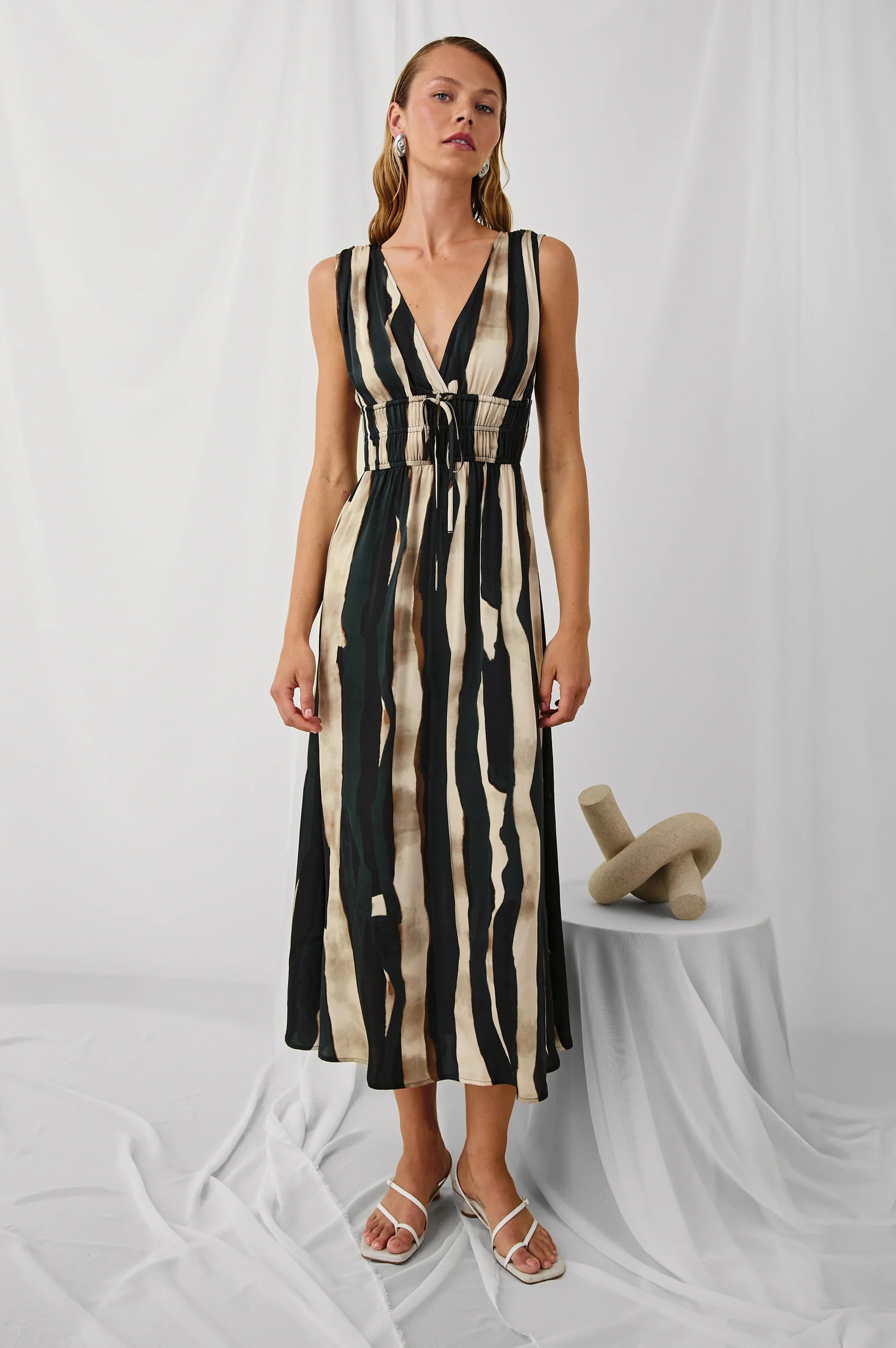 lilith midi dress Saltwater Luxe Linen-Blend Tank Midi Dress