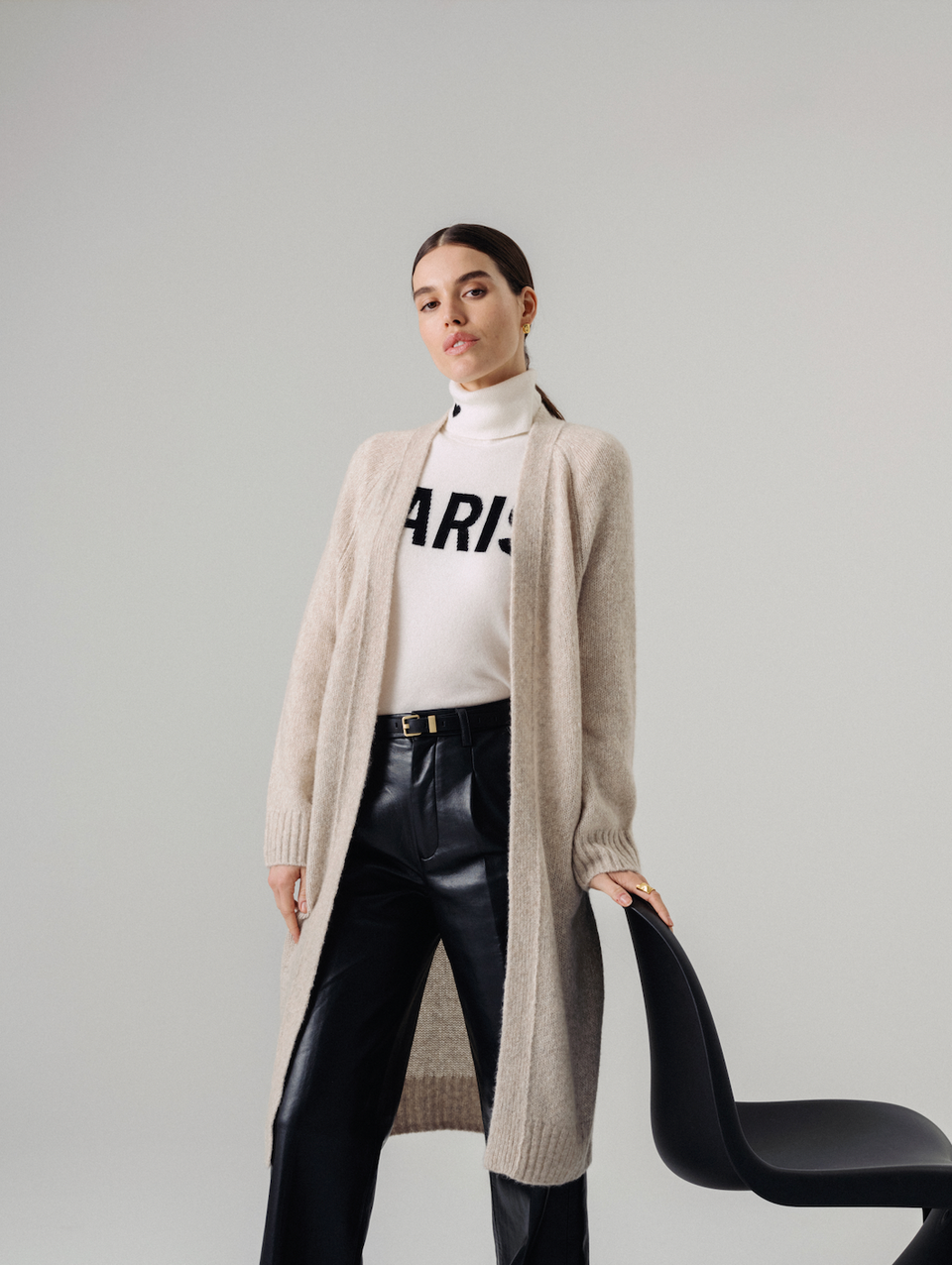 23FHA0232e W.CASHMERE Vivian Open Cardigan