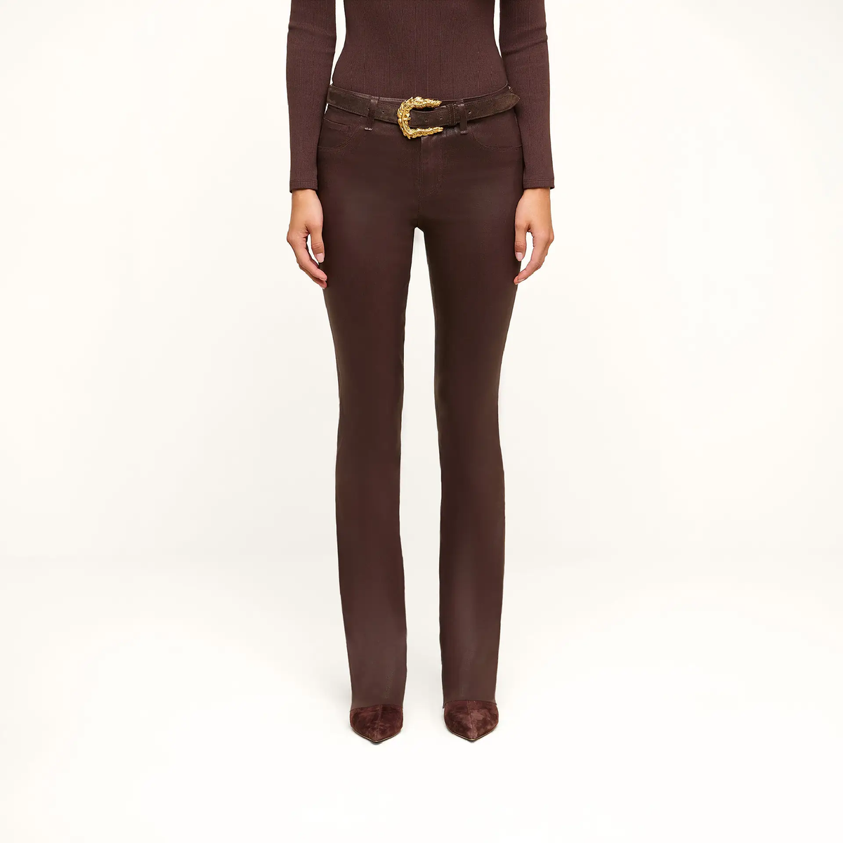 2649PDDcRdjb L'AGENCE The Ruth H/R Straight Coated denim