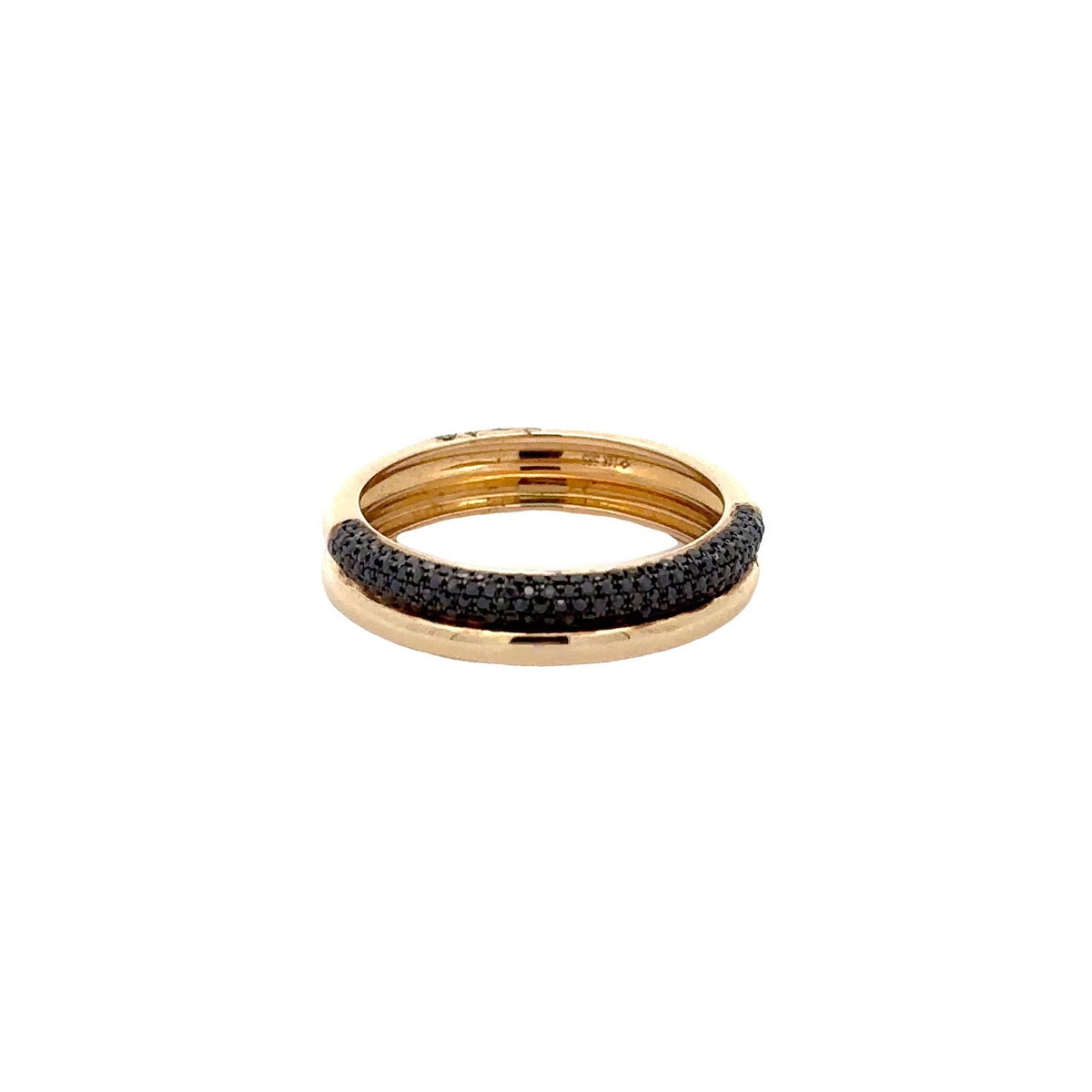 WD1254 Black Pave Gold Band