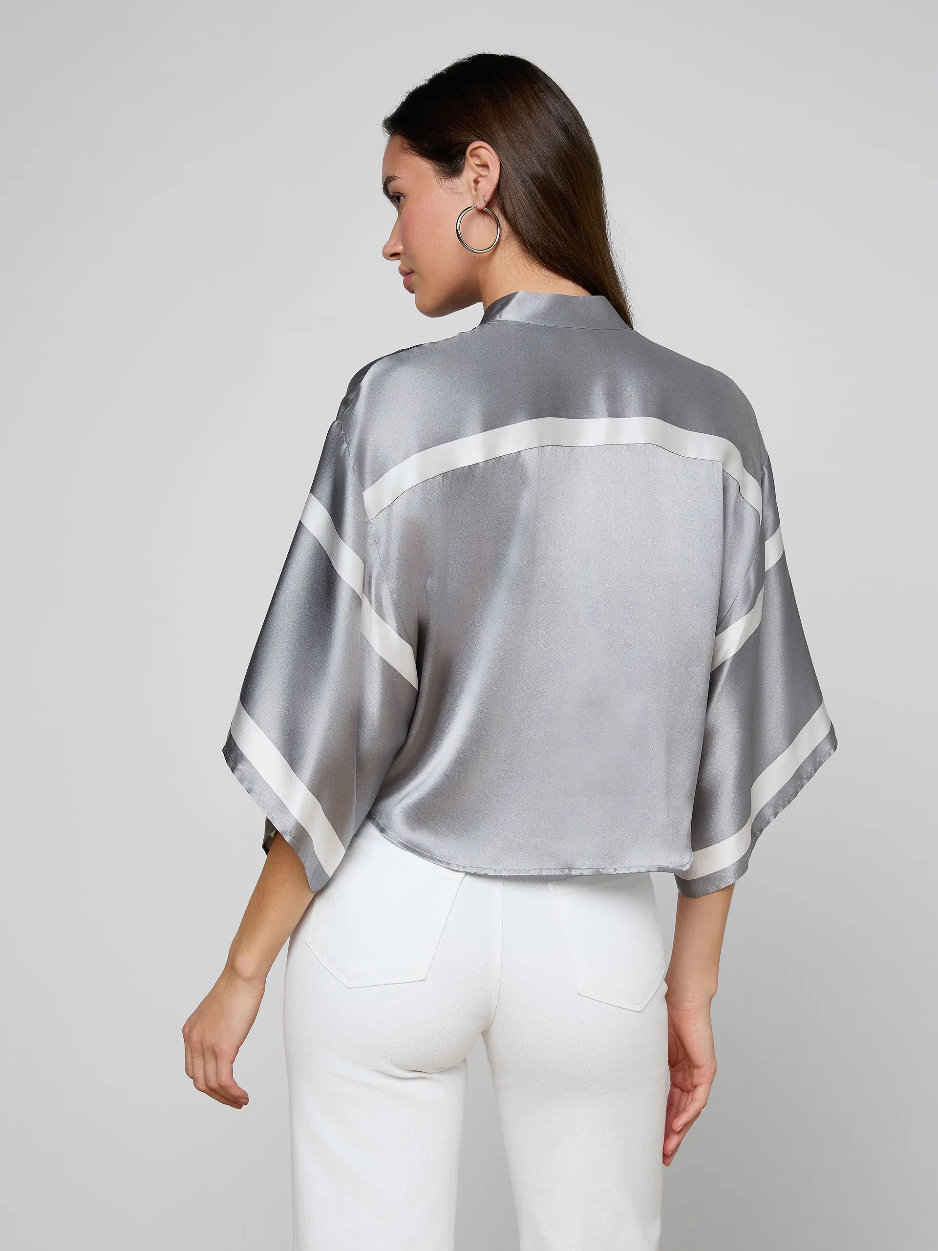 40788LGS-GRSW Dru Silk Blouse