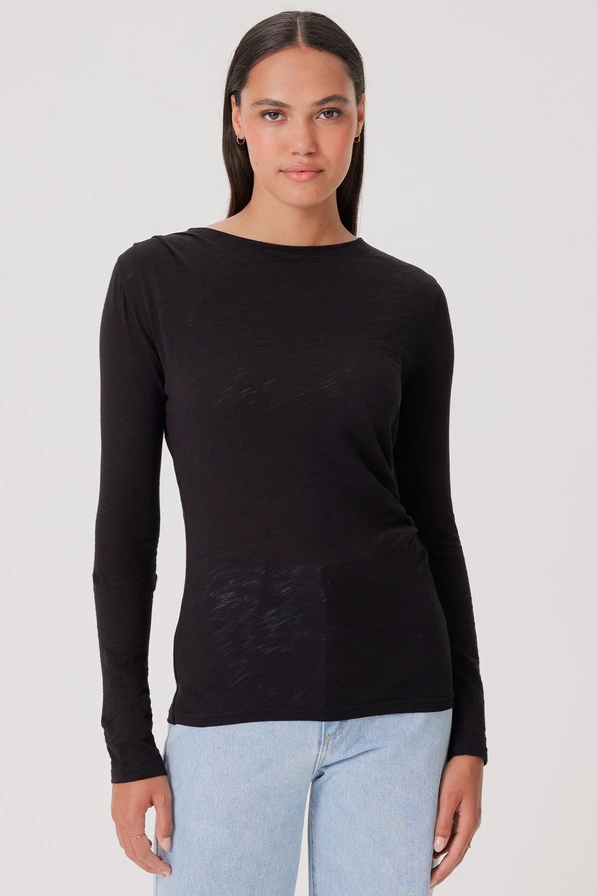 25290b Goldie L/S Draped Top
