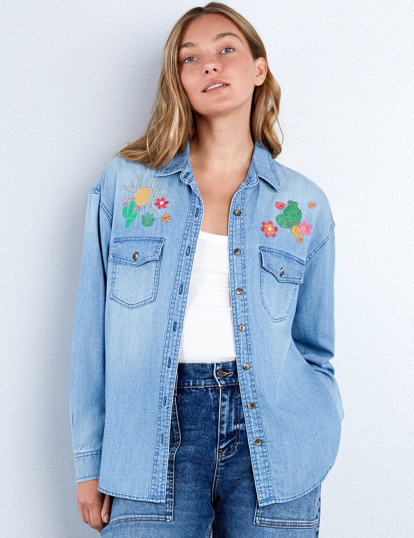 BT6761Td BillyT Wild Cactus Embroidered Shirt