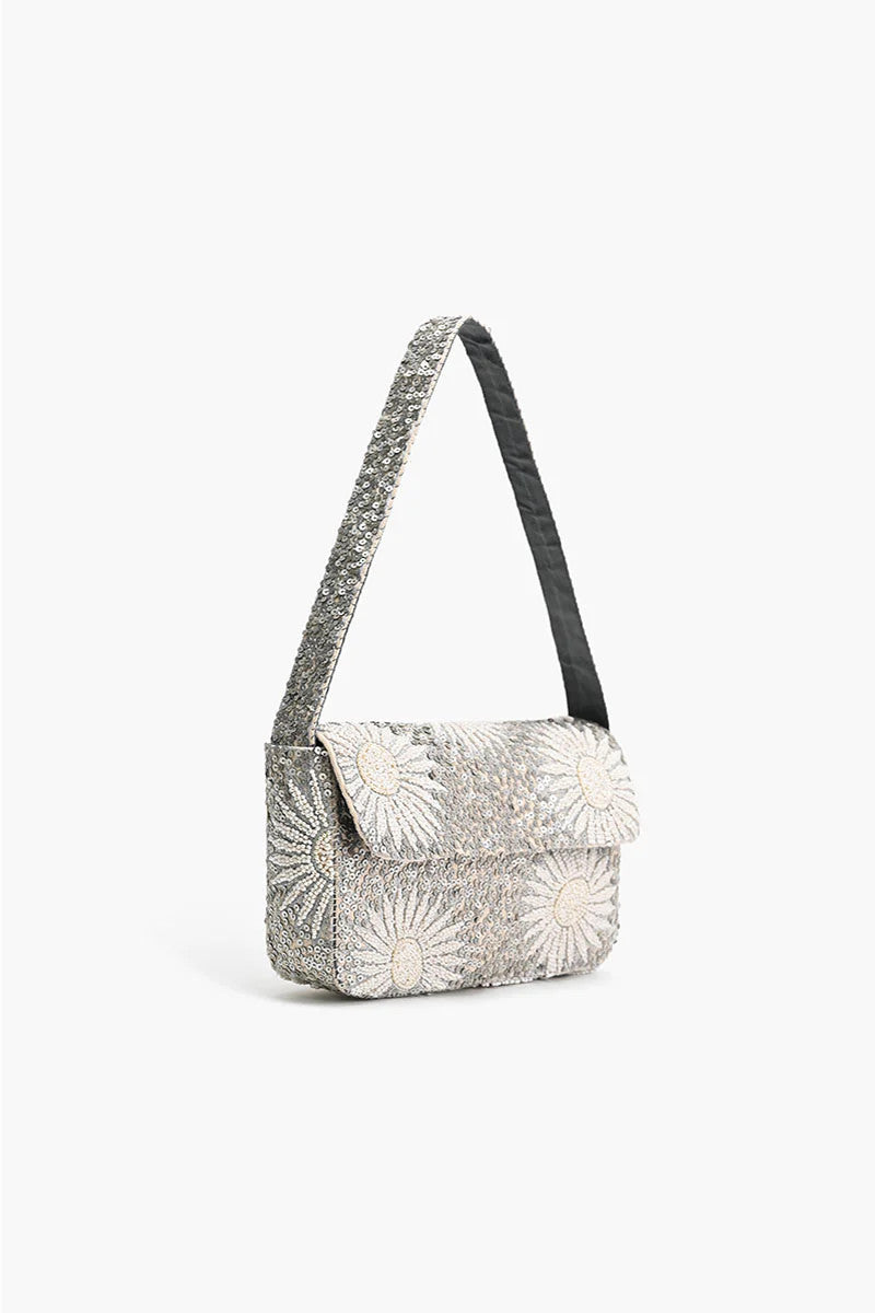 America & Beyond Ivory Petal Frostwork Bag