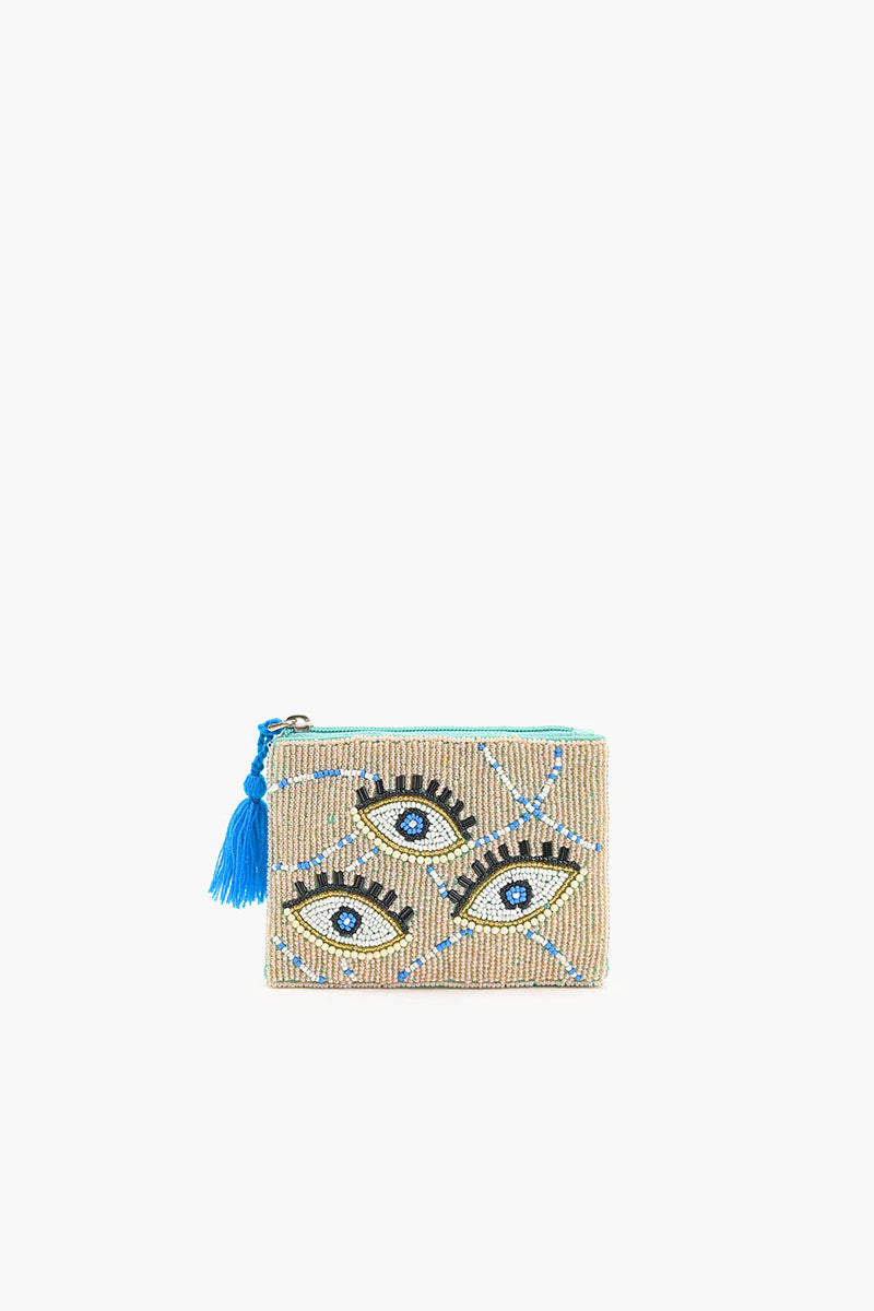 America & Beyond Celestial Evil Eye Mini Pouch