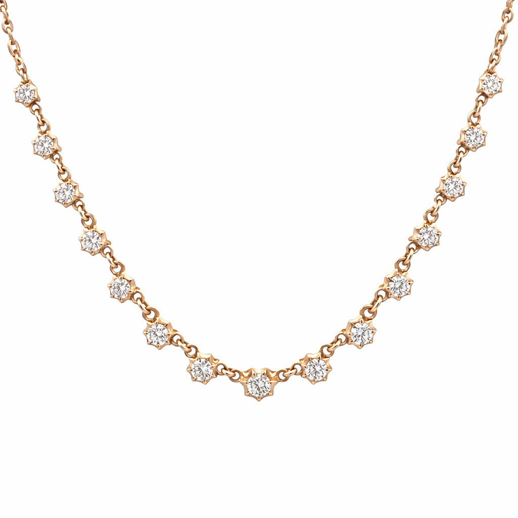 335105 14kt Gold Diamond Necklace
