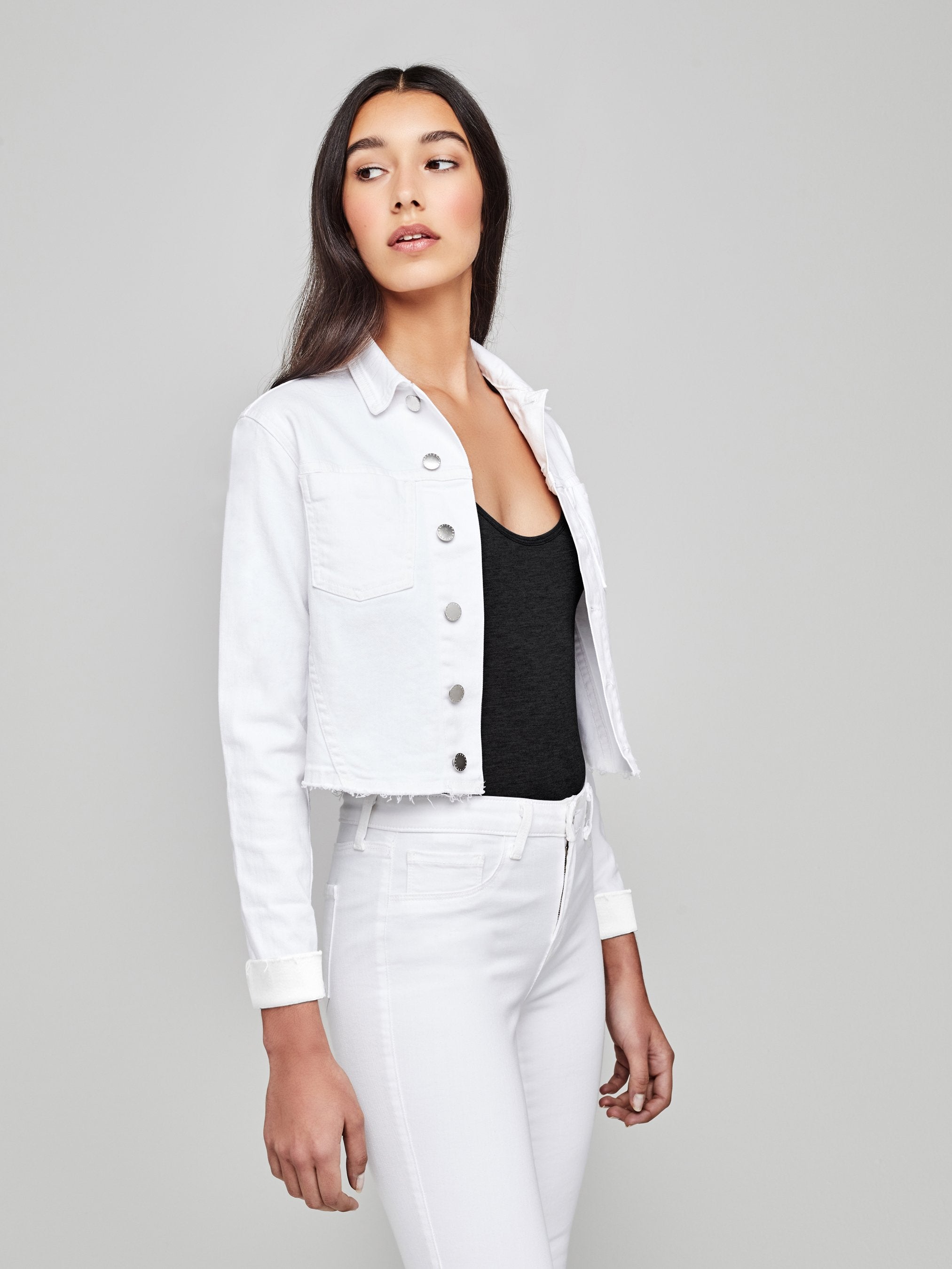 1431KBow L'AGENCE Janelle Slim Raw Jacket