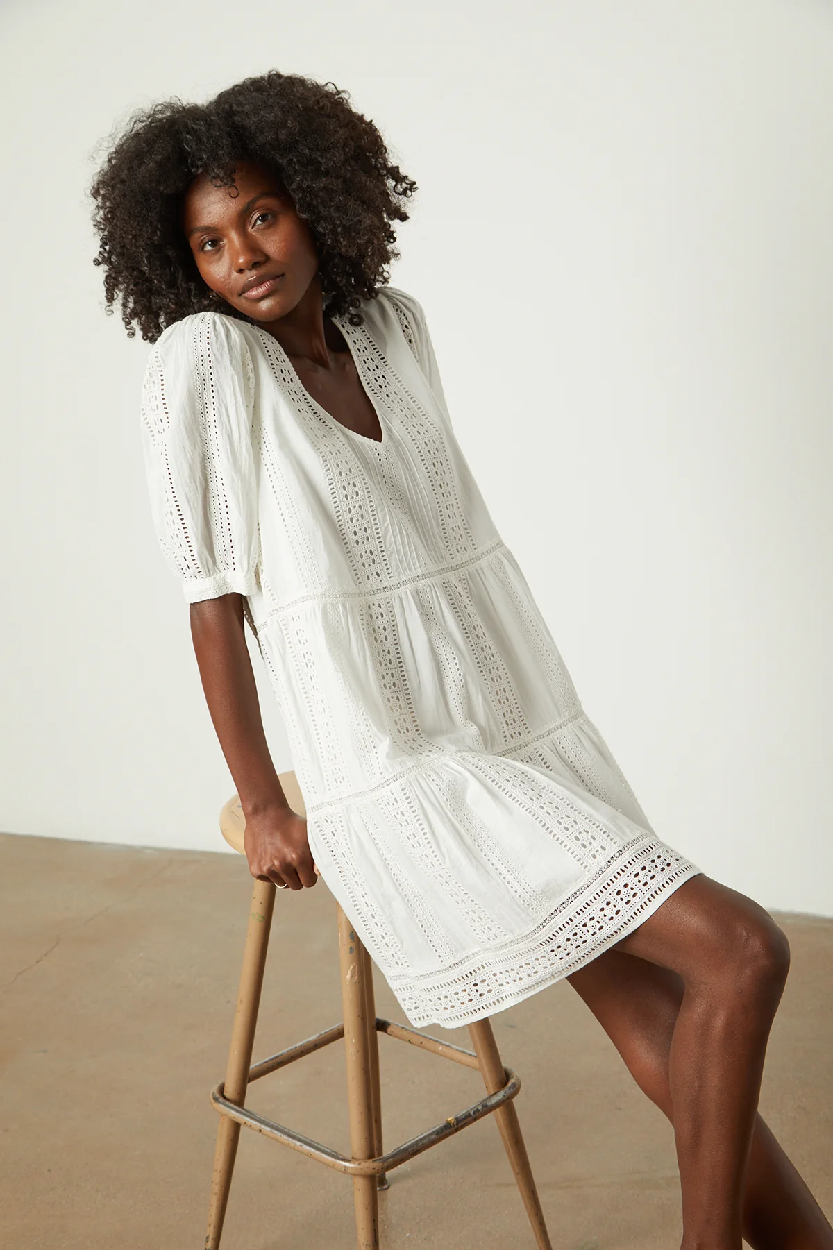 Margaret06c Velvet Embroidered Dress