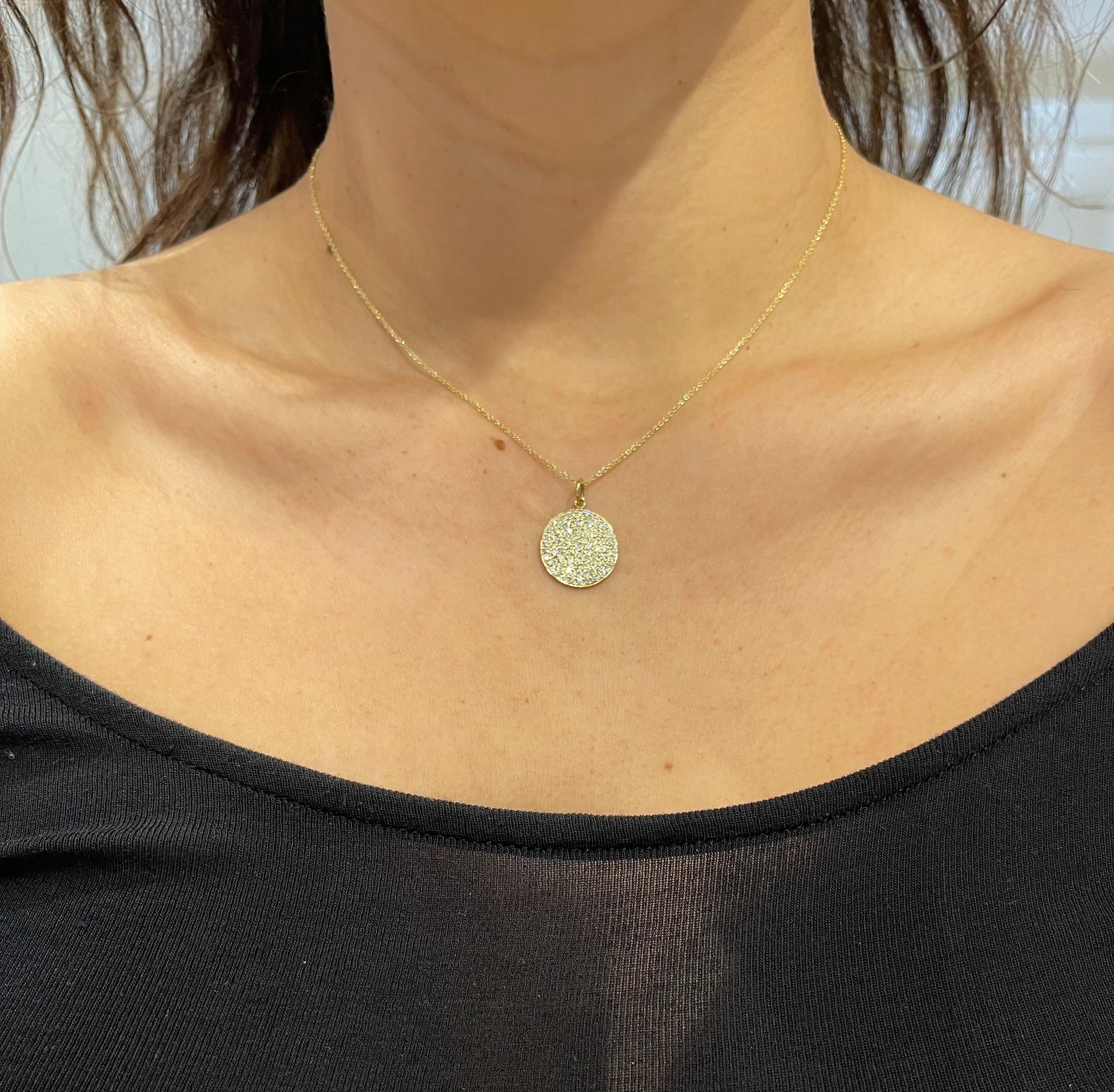 WD803 14kt Coin disk Pendant