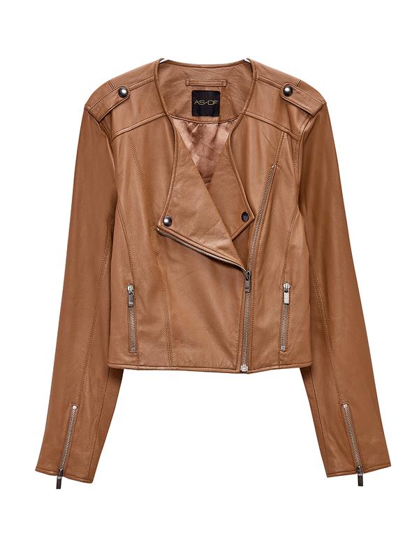 2211R11300 AS by DF Faye Cropped Leather Jacket
