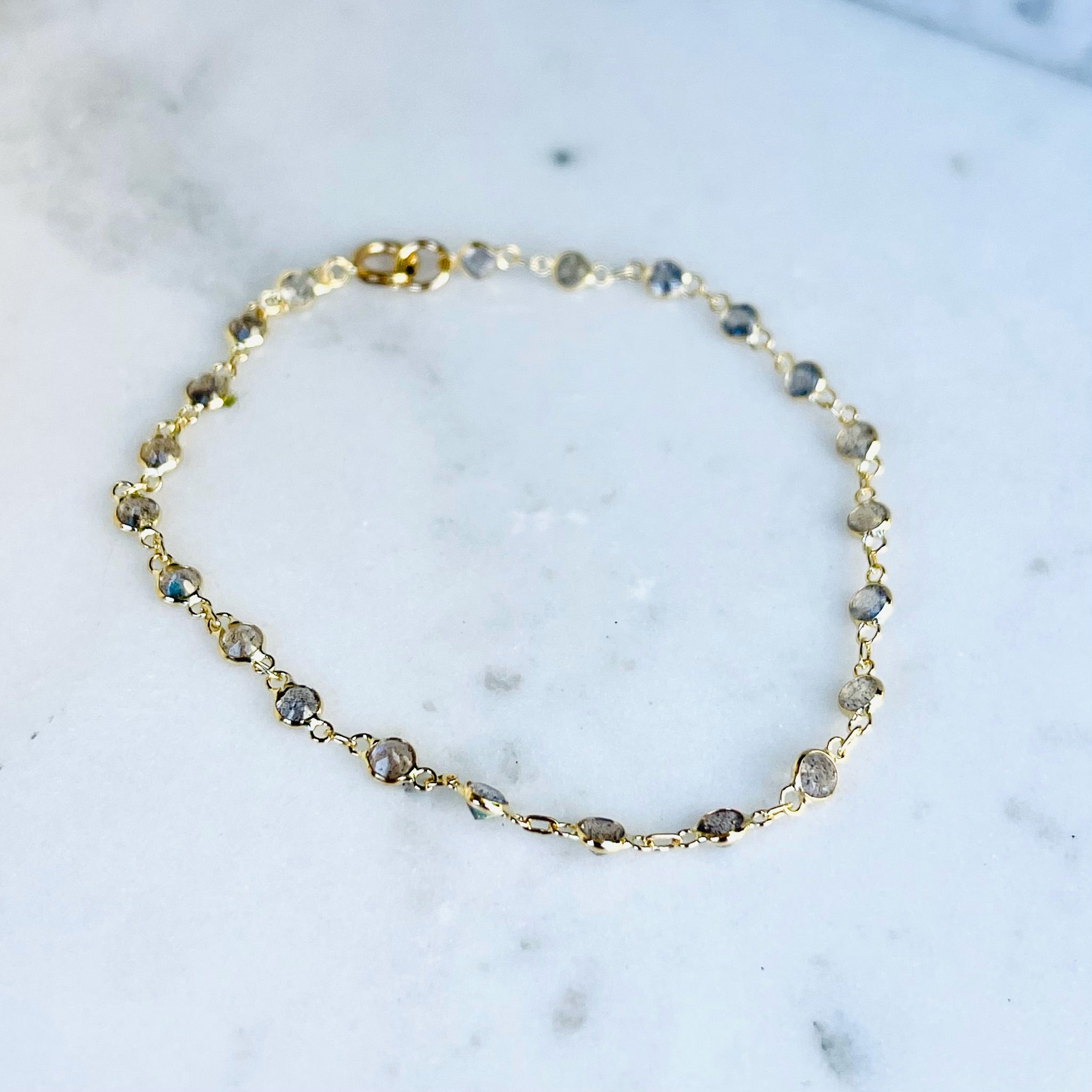 WD962 14kt gold, Labradorite by the yard Bracelet