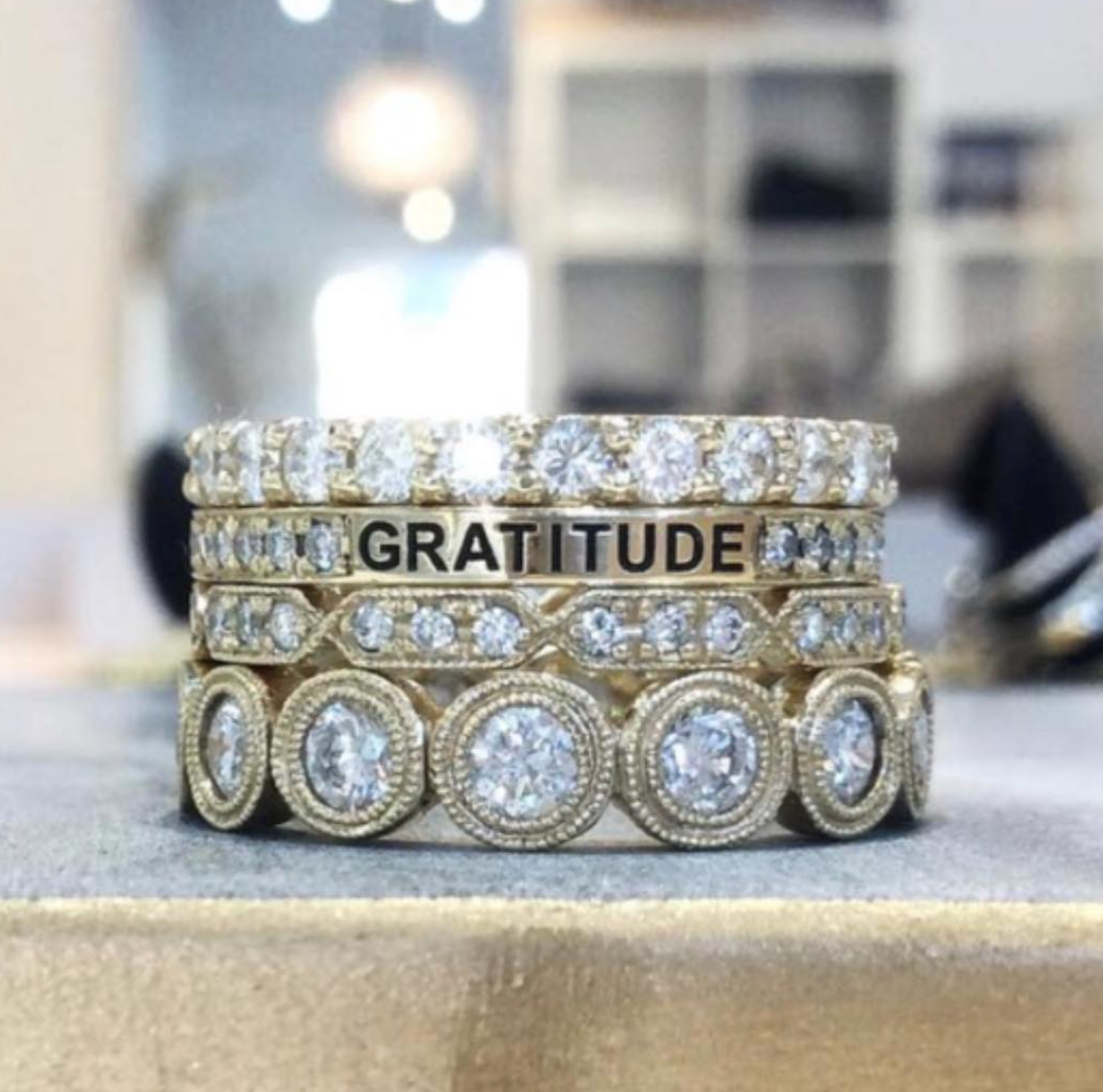 Custom Laser Engraved Diamond Eternity Band