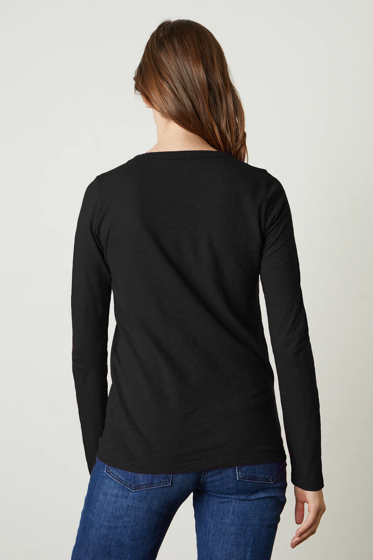 Lizzie03 velvet Long Sleeve Crew neck