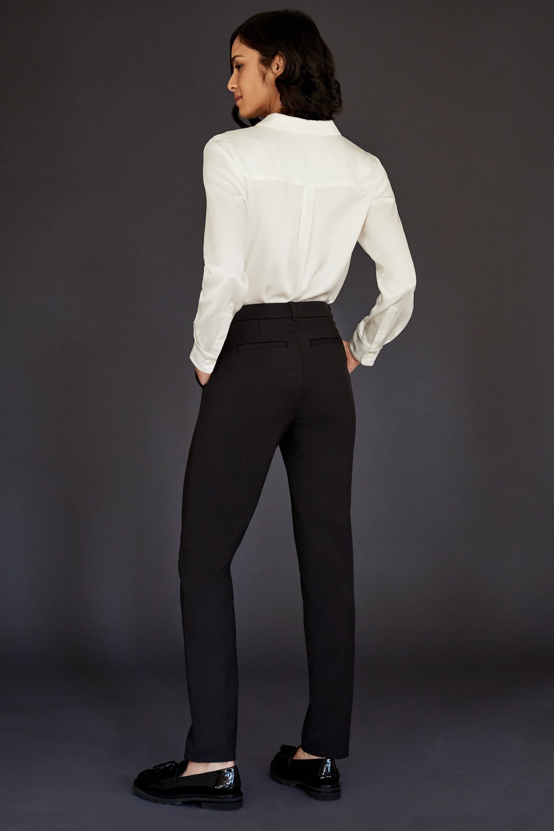 1085tR Ecru York Tribeca stretch Straight Leg trouser