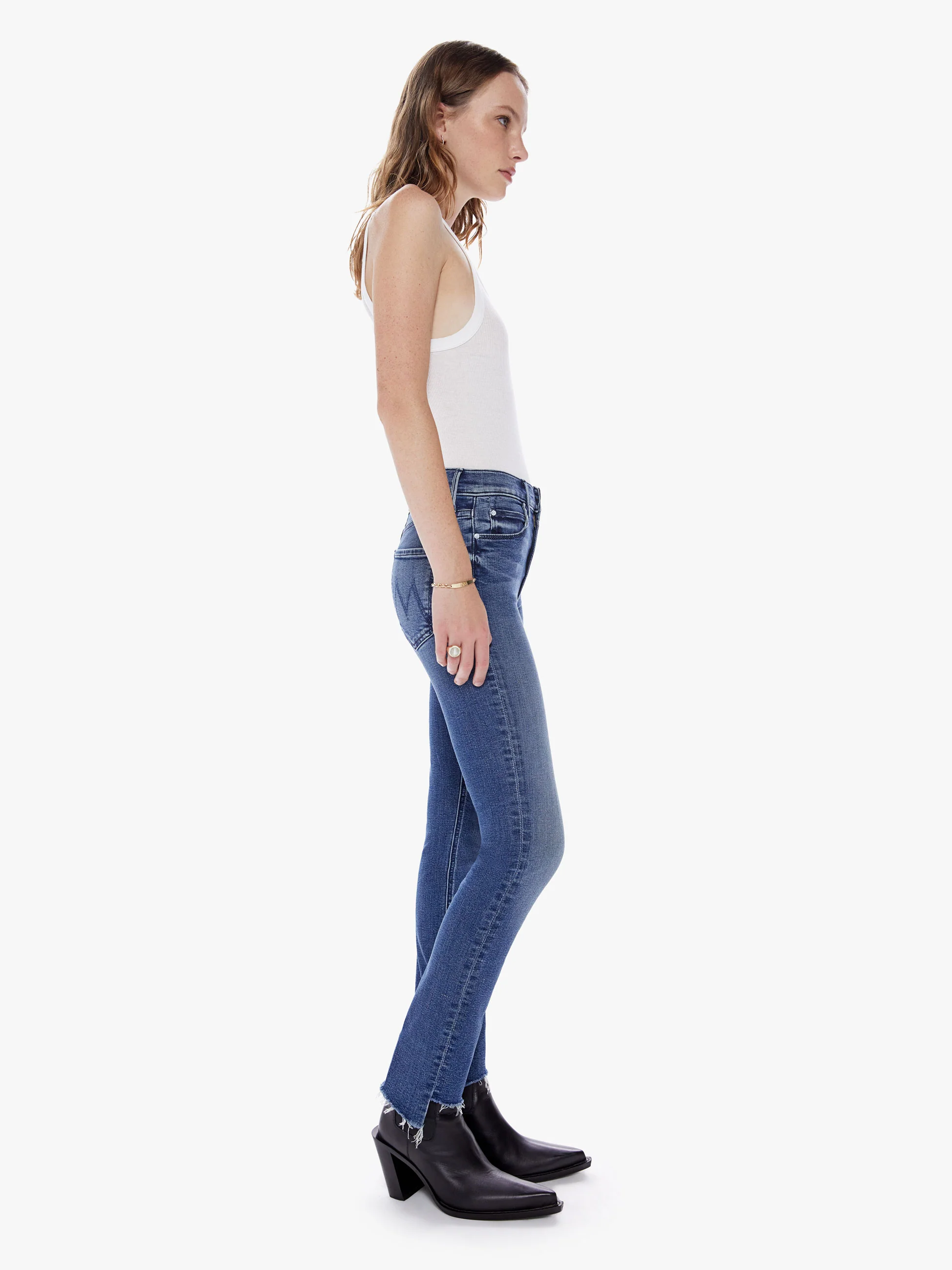 10816-104mt MOTHER The Mid Rise Dazzler Ankle Step