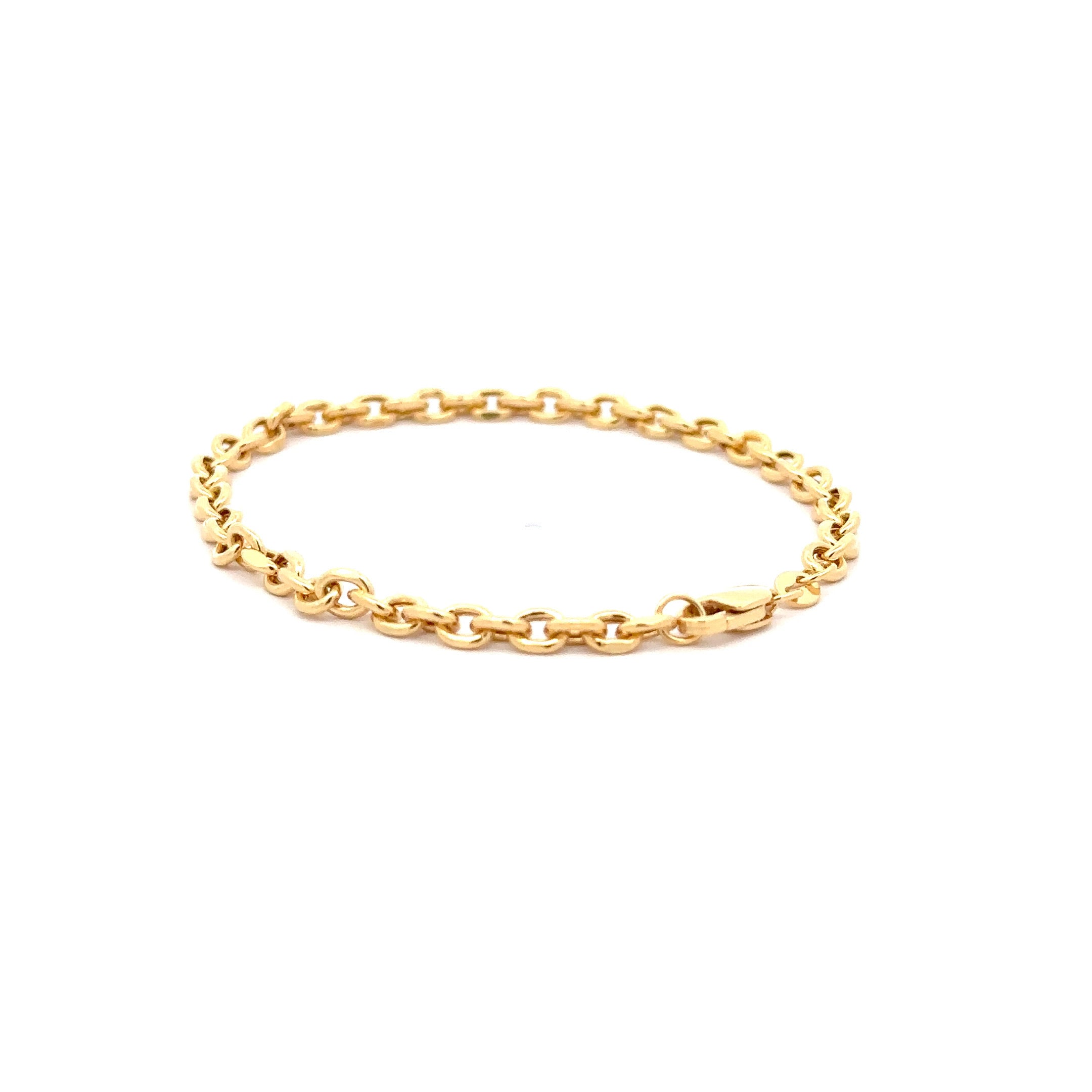 WD1142 14kt gold round link bracelet