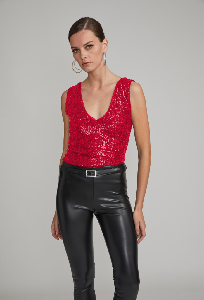 H23210-2r Generation Love Malone Sequin Top