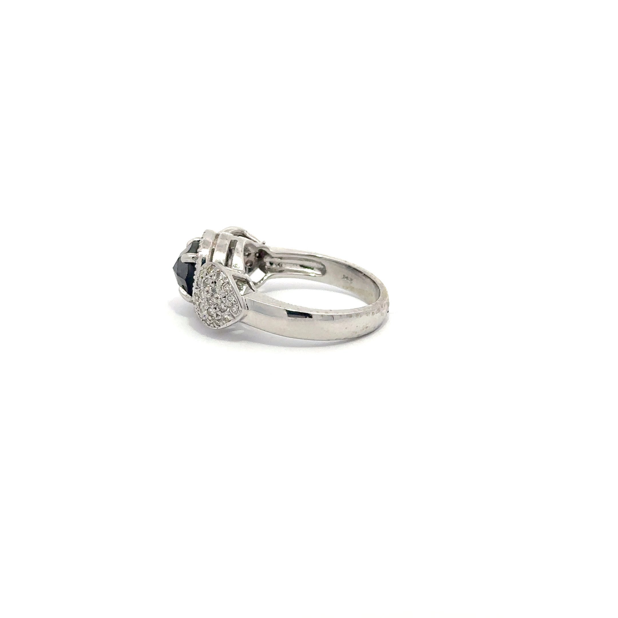351664-93 14kt Rose cut black diamond Ring