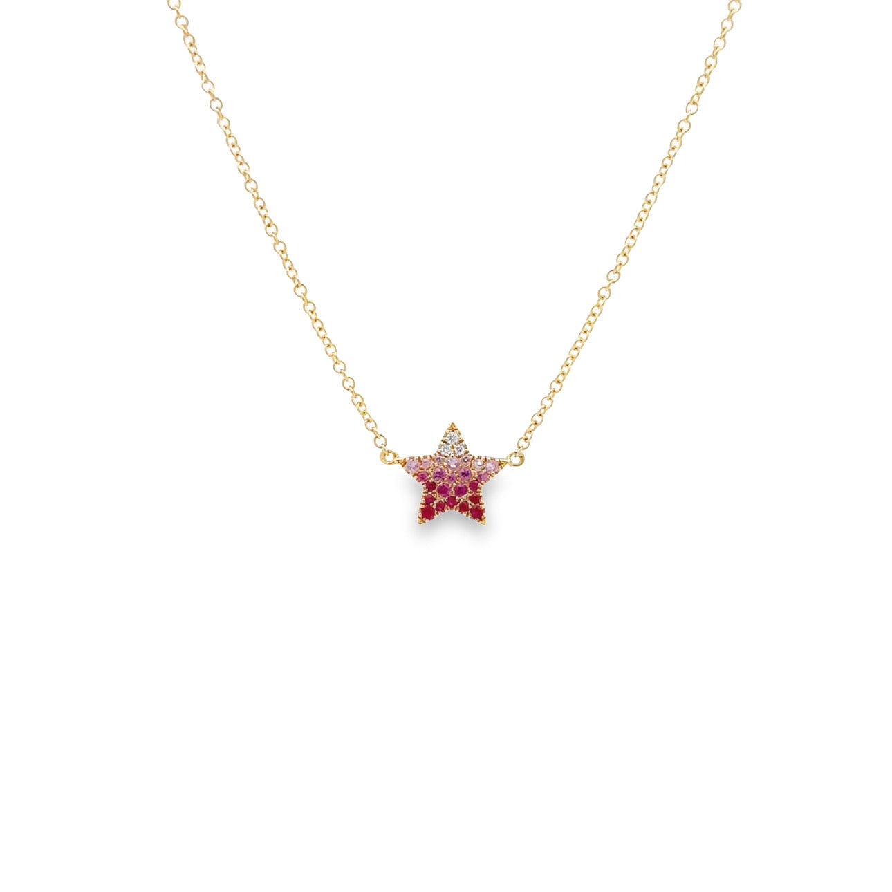 WD720 14kt Ombre Star necklace