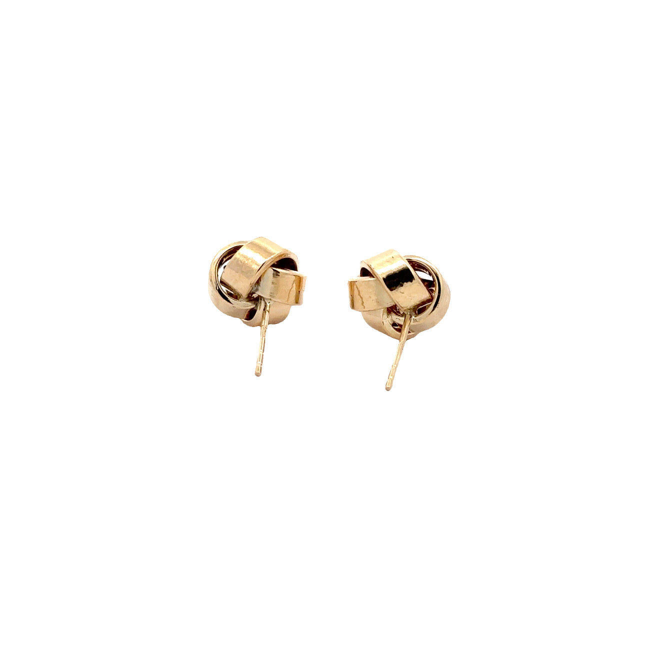 WD1162 14KT GOLD LOVE KNOT STUDS 13MM