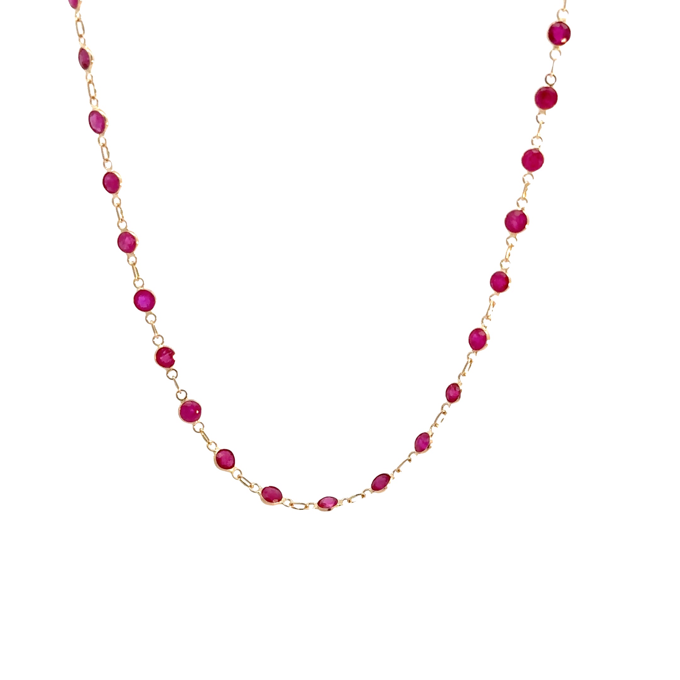 WD958 14kt Ruby by the Yard Necklace