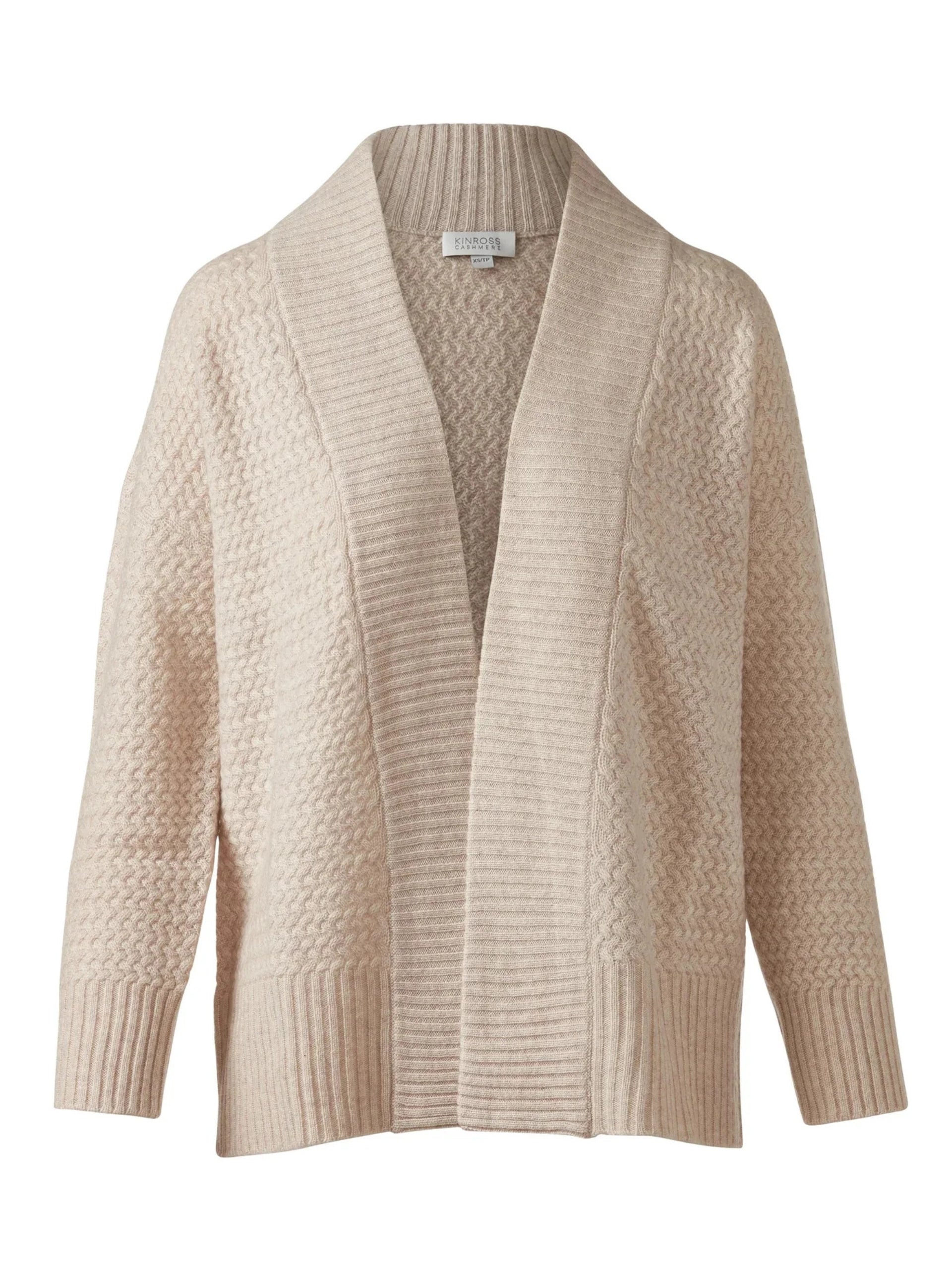 LRSC5-109cme KINROSS LUXE TEXTURED EASY CARDIGAN