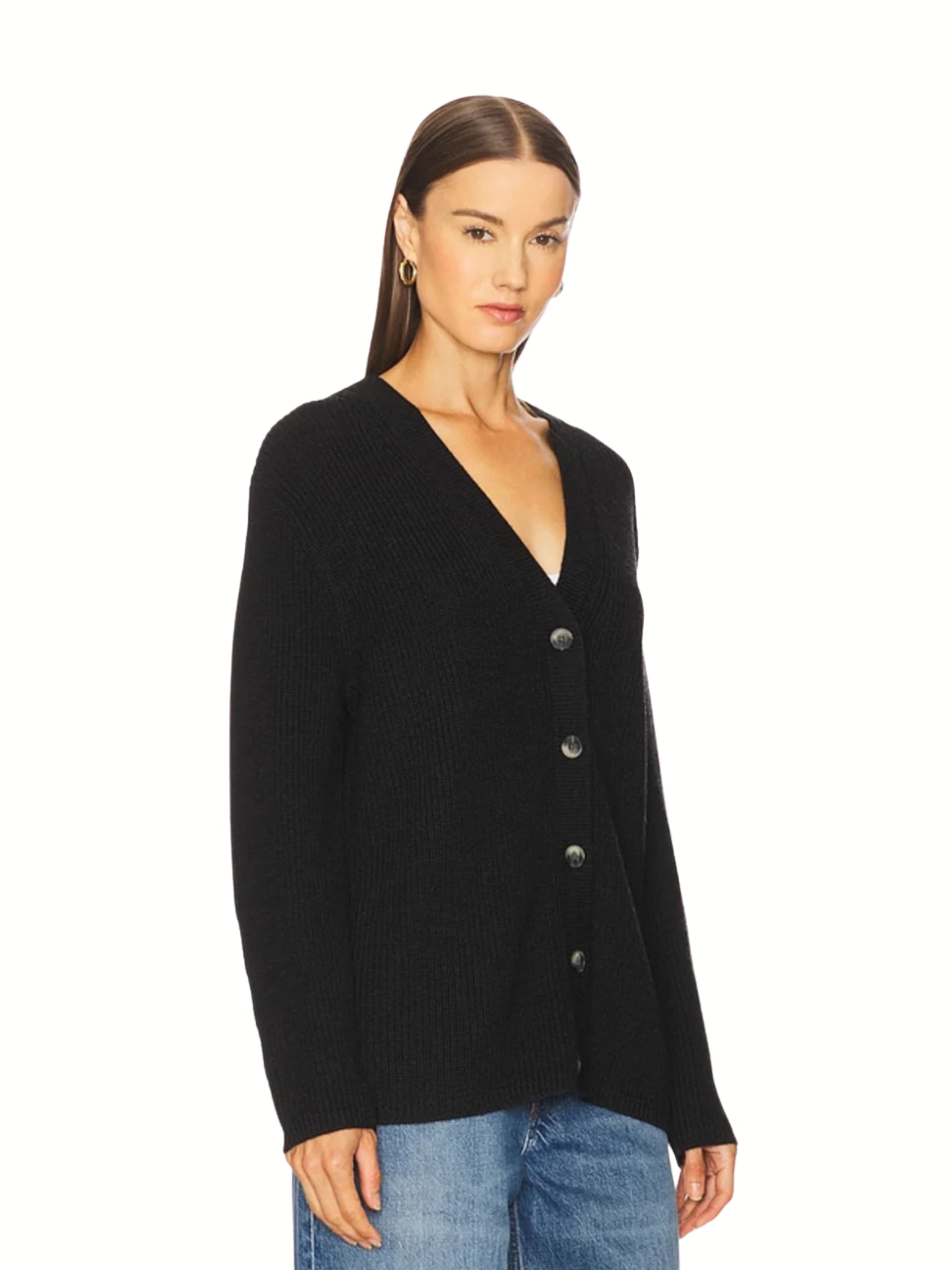 MONET07c velvet V Neck Cardigan