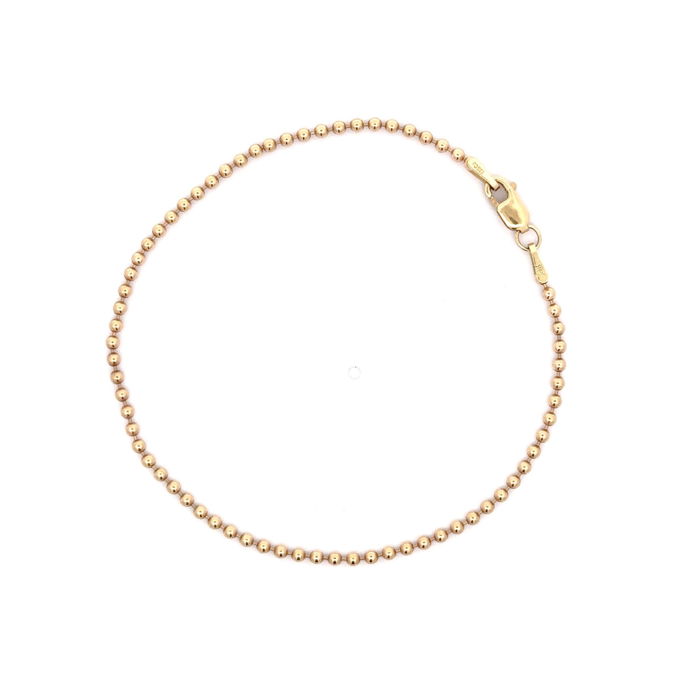 WD1140 14kt Gold Ball Bracelet