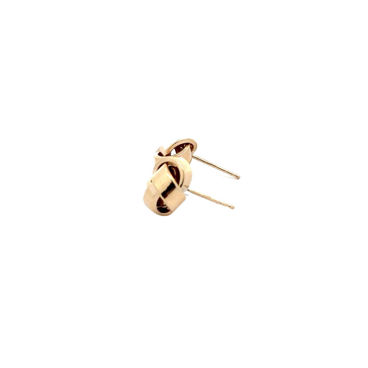 WD1162 14KT GOLD LOVE KNOT STUDS 13MM