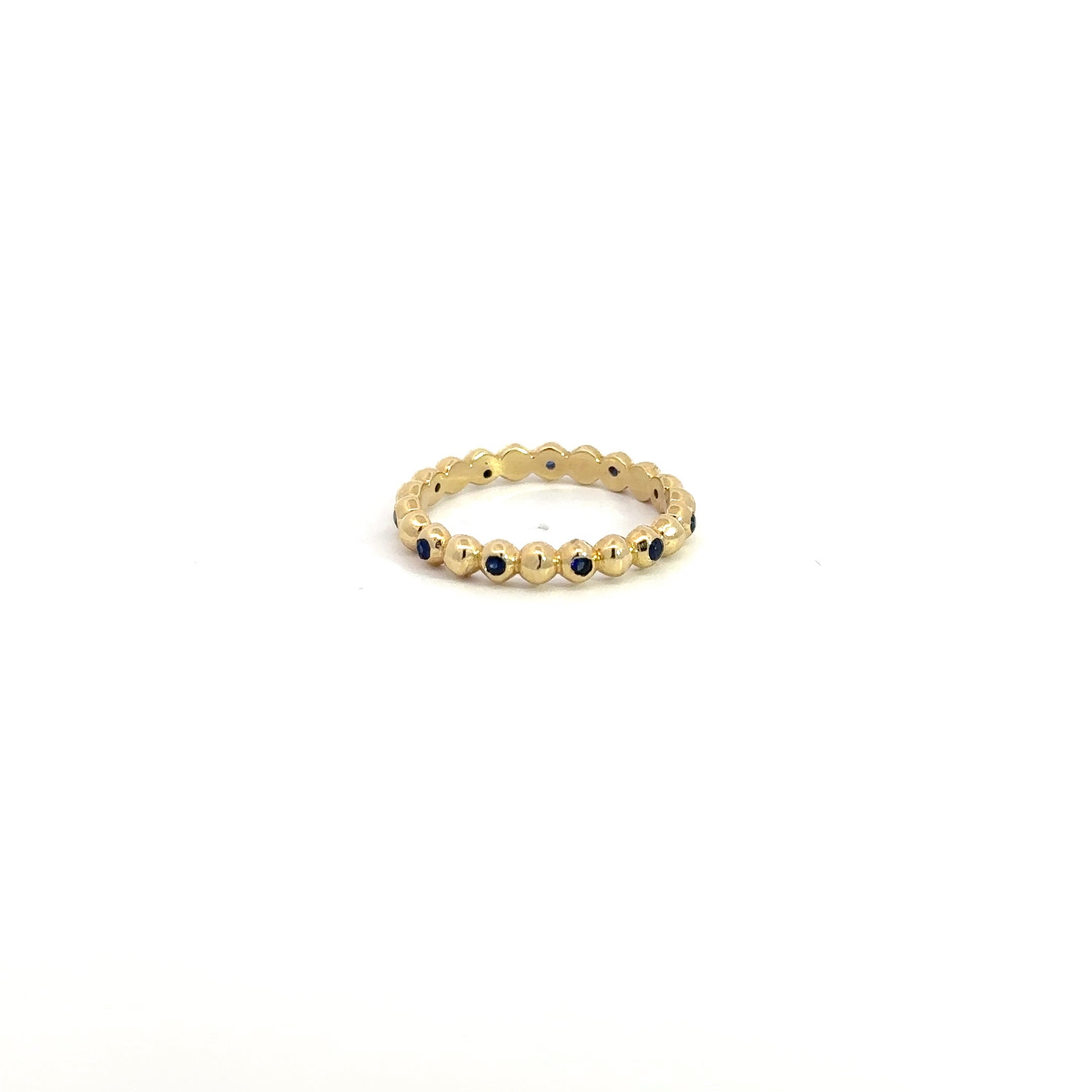 WD924 14kt gold with .22ct blue sapphire  ring