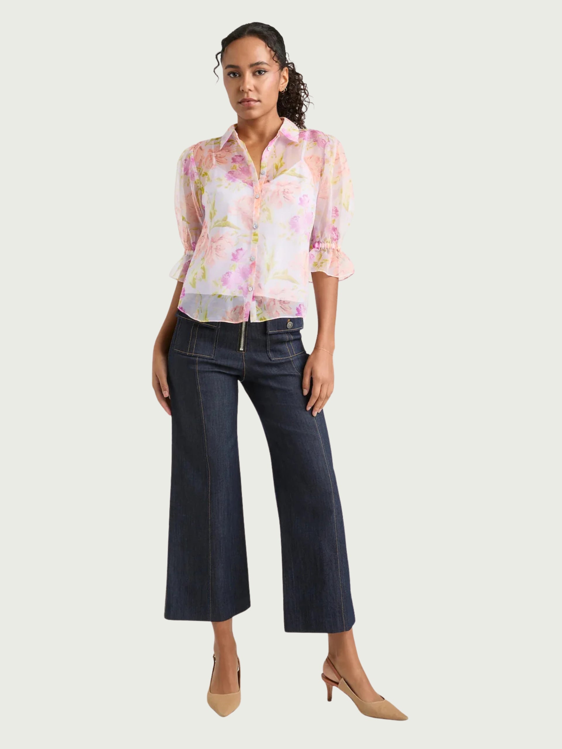 ZW16169352Zp Cinq A Sept Midnight Tulips Fiona Top