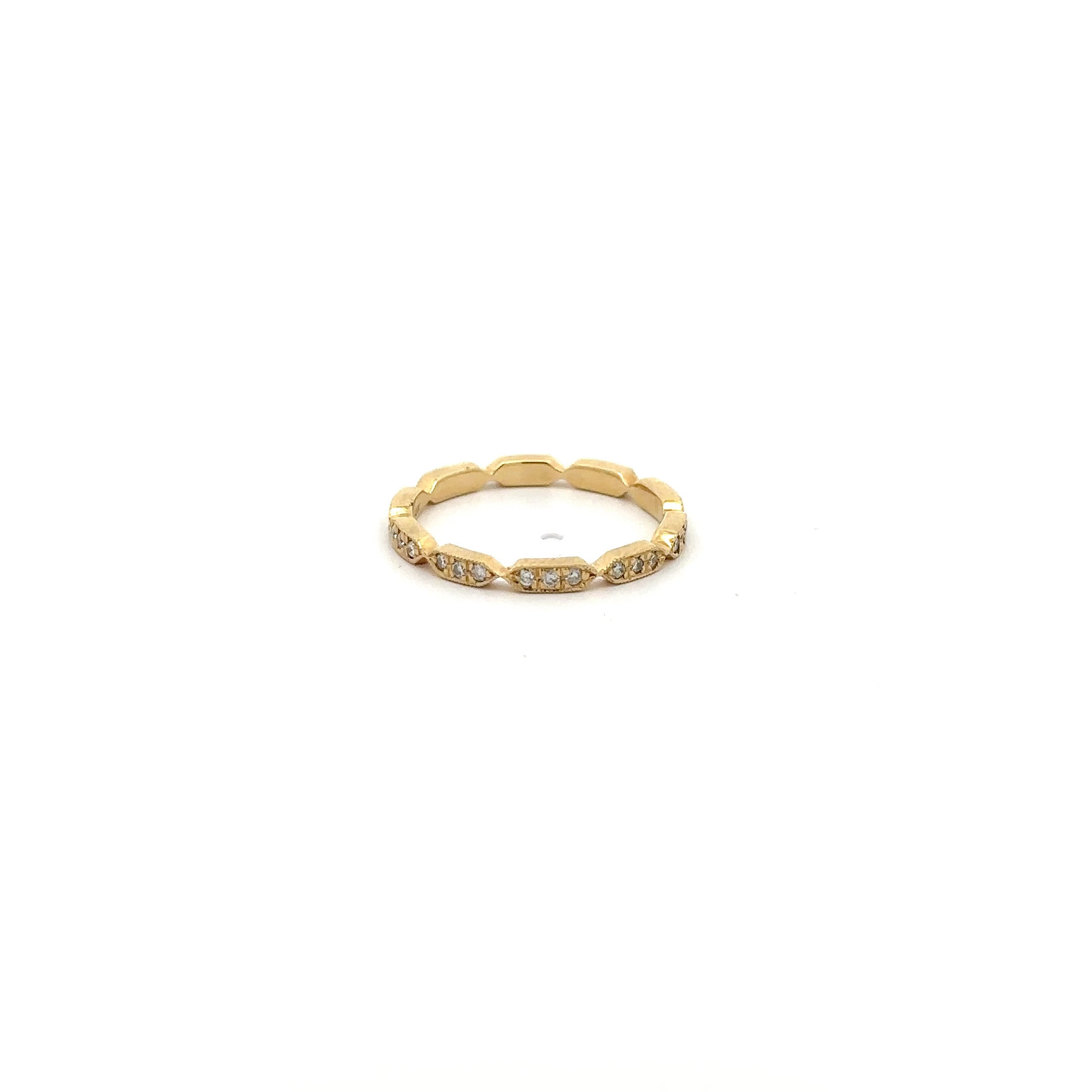 AD183 - The Elongated Hexagon Eternity band