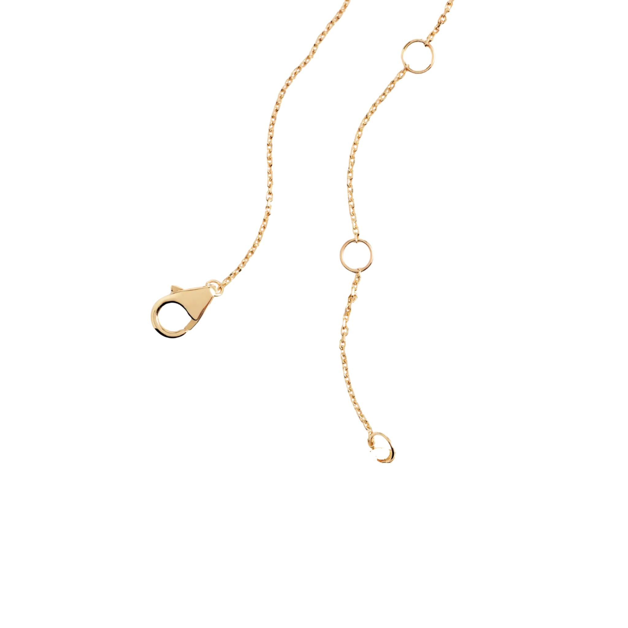 WD1955 14K Gold Lab-Grown Diamond Bezel Necklace