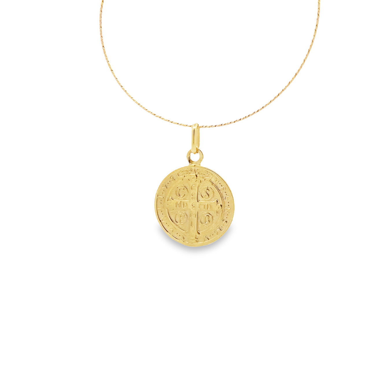 WD1172 14kt Gold Saint Benedict Pendant