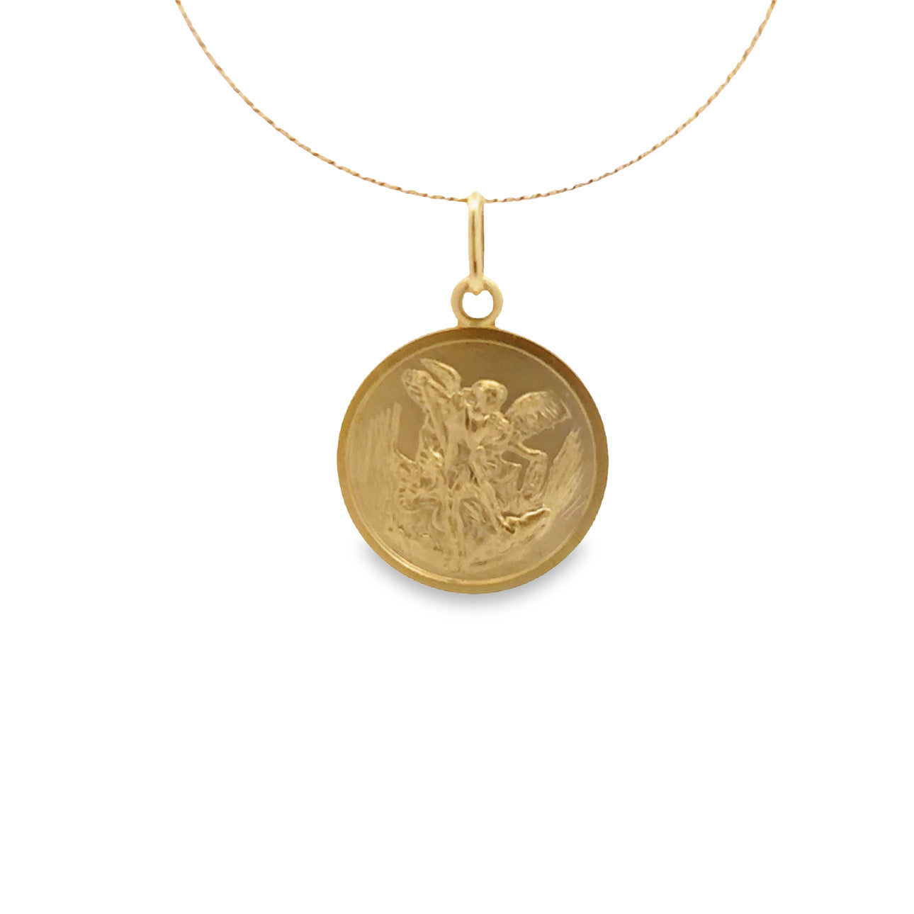 WD1173 14kt Gold Saint Michael Pendant