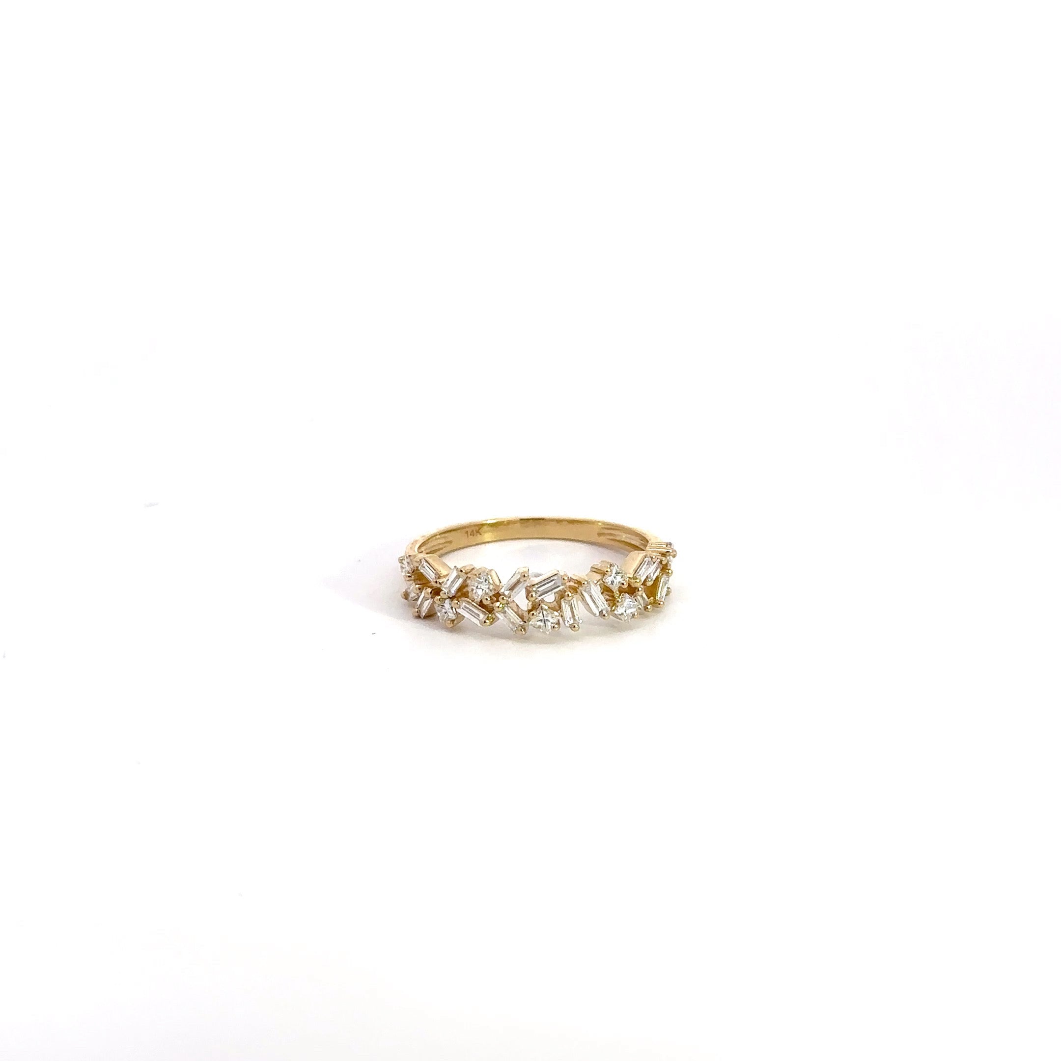 WD1194 14kt baquette diamond ring