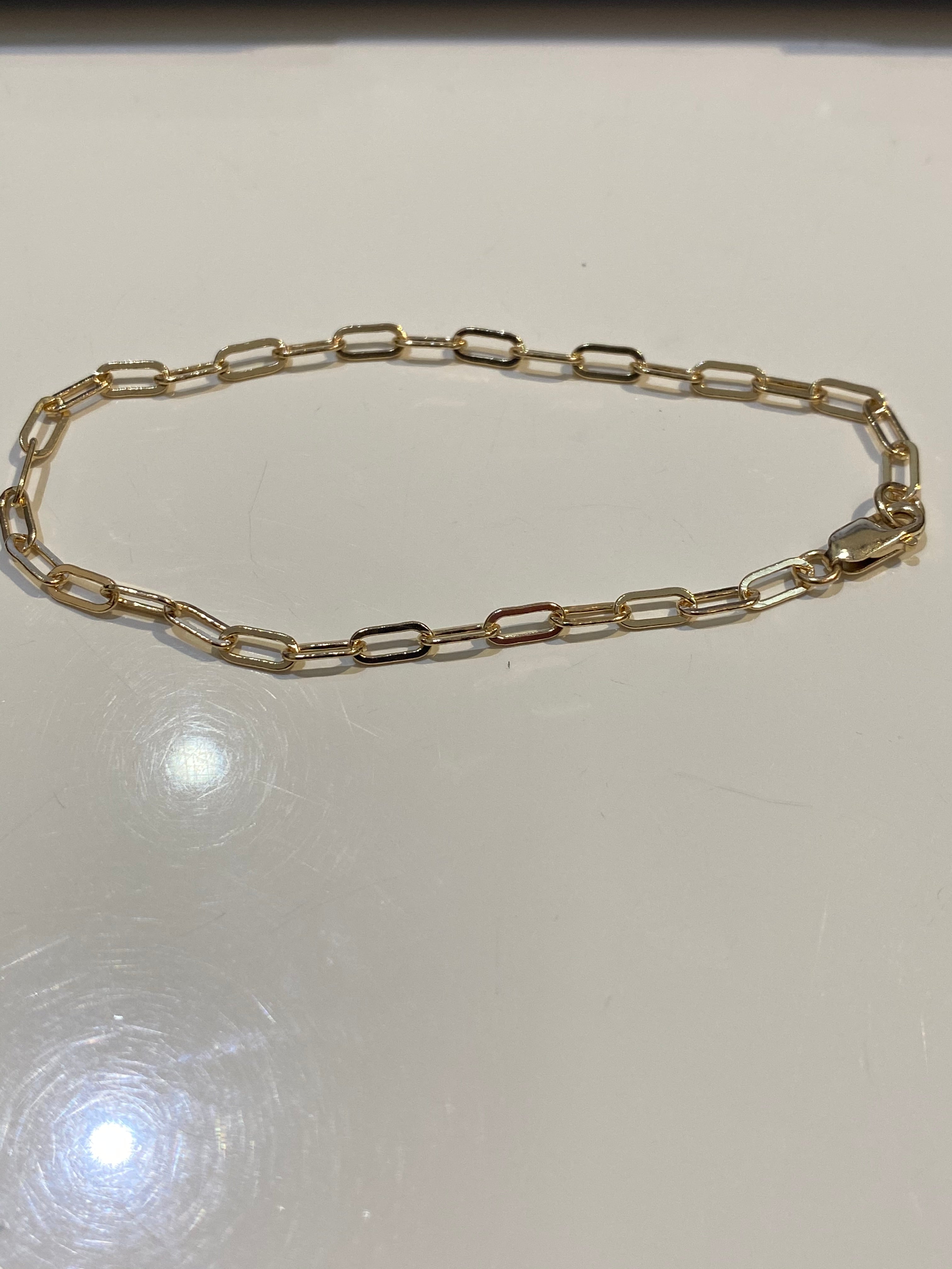 WD617 14kt gold link bracelet