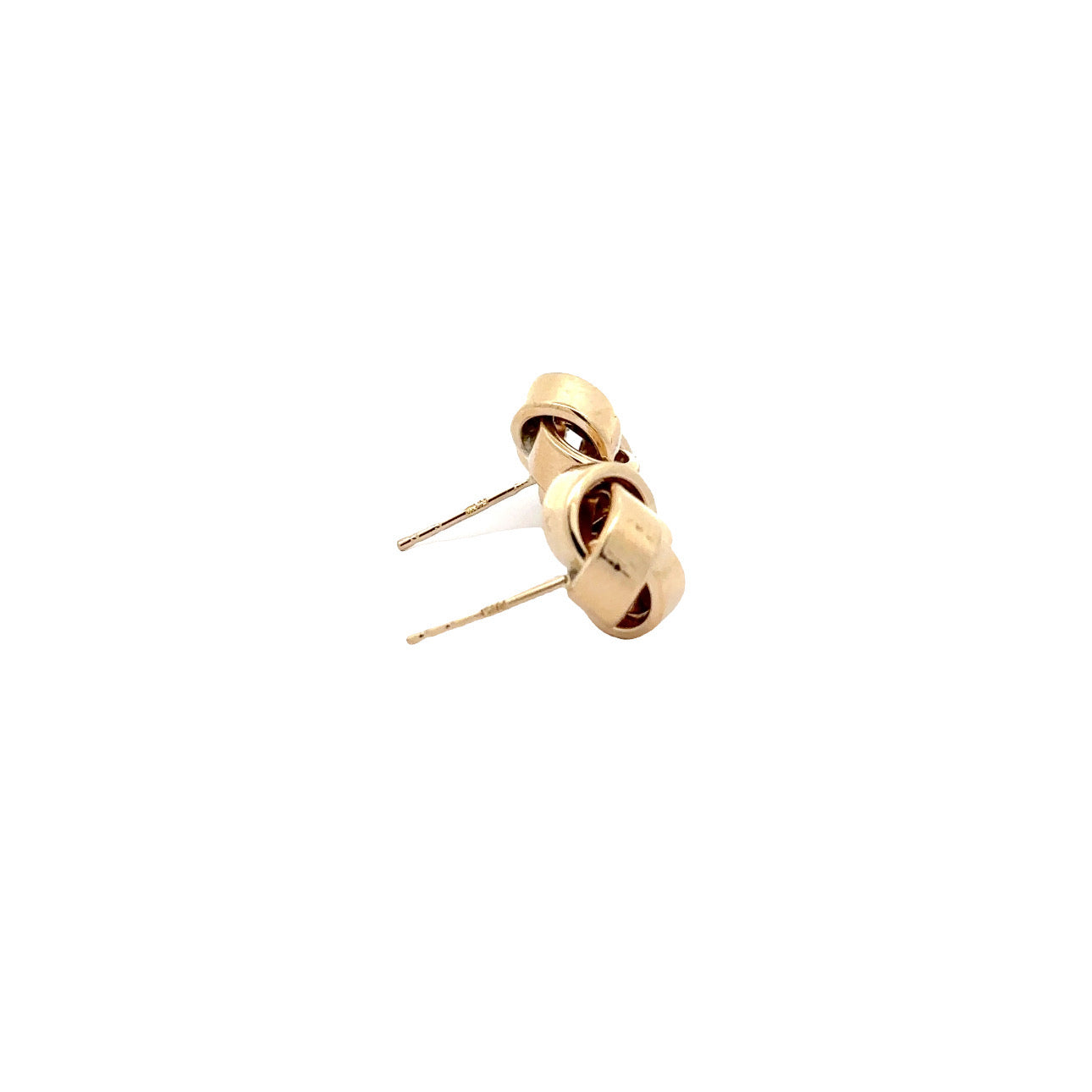 WD1162 14KT GOLD LOVE KNOT STUDS 13MM