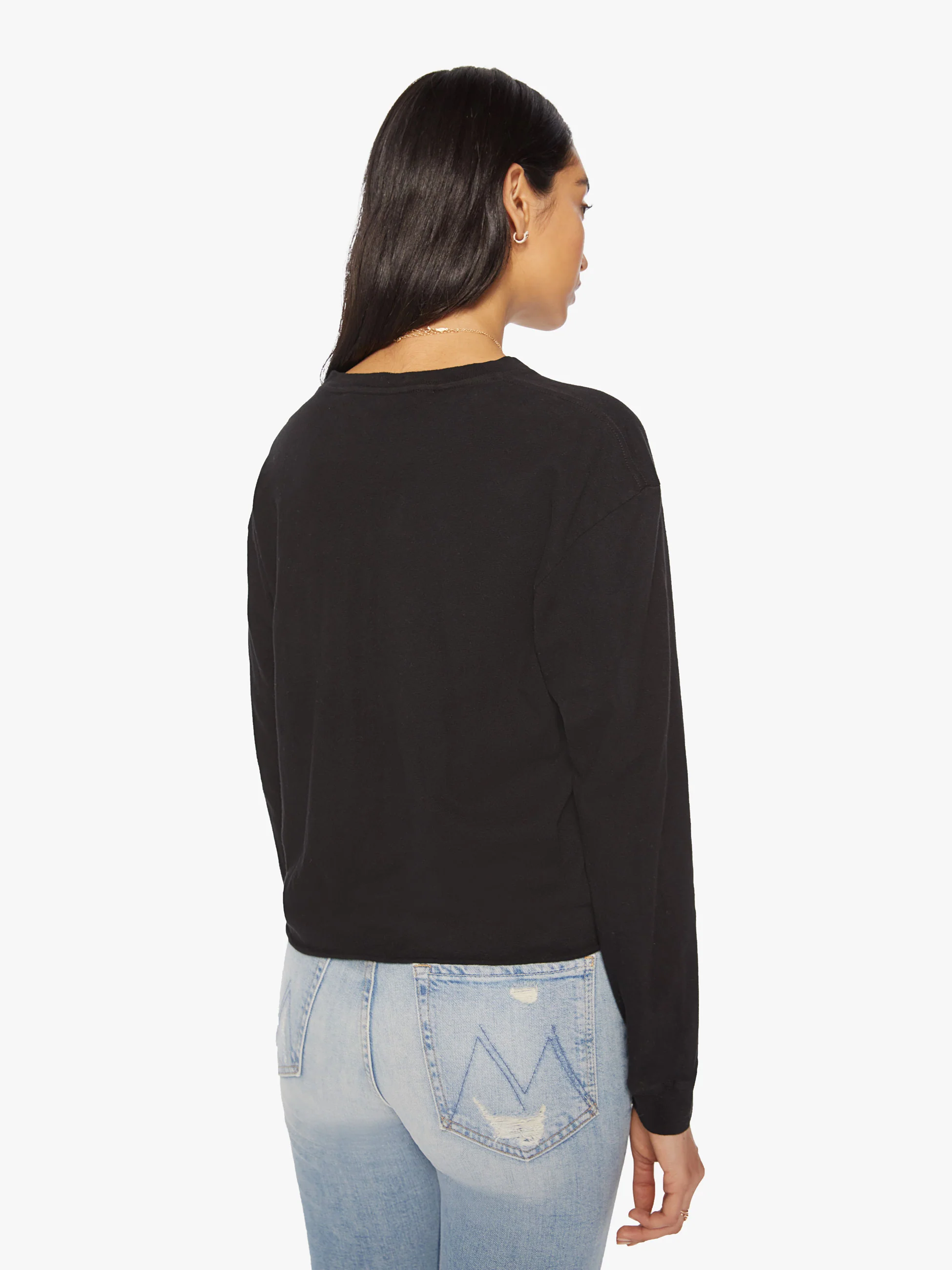 8125-1079blk The L/S Slouchy Cut Off