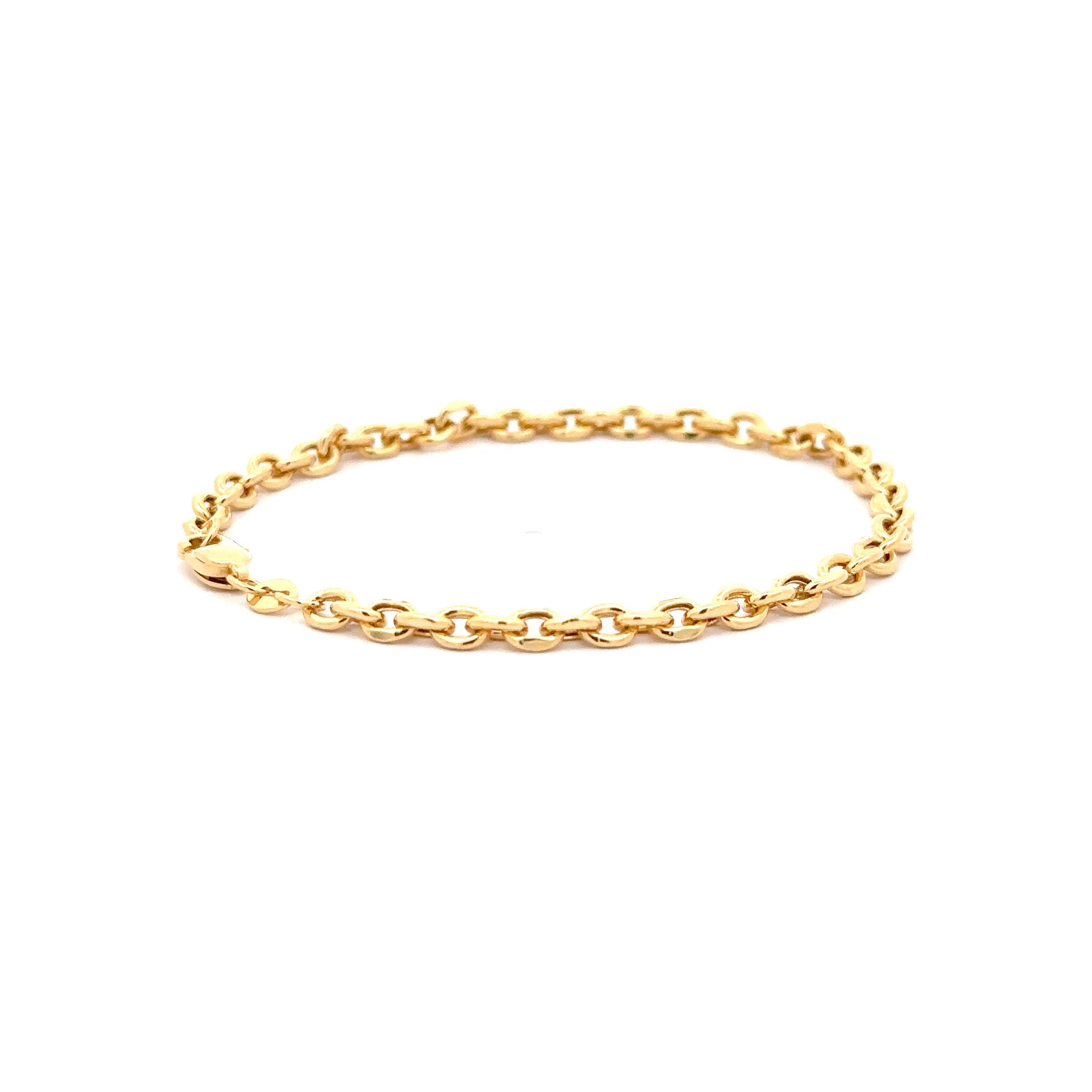 WD1142 14kt gold round link bracelet