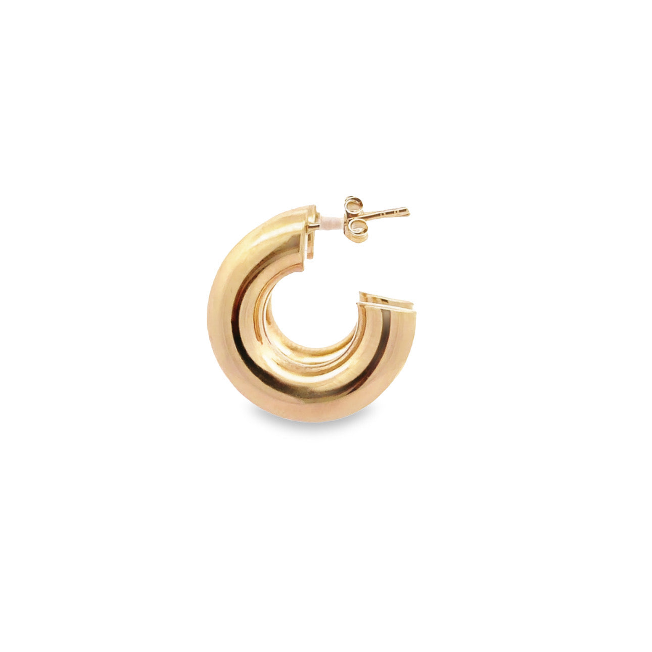 WD1168 14kt Gold Polished Tube Style Hoop 3/4"