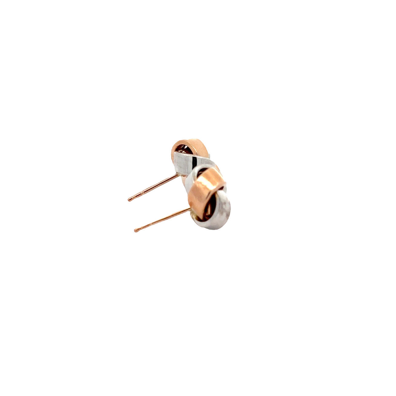 WD1162 14KT GOLD LOVE KNOT STUDS 13MM