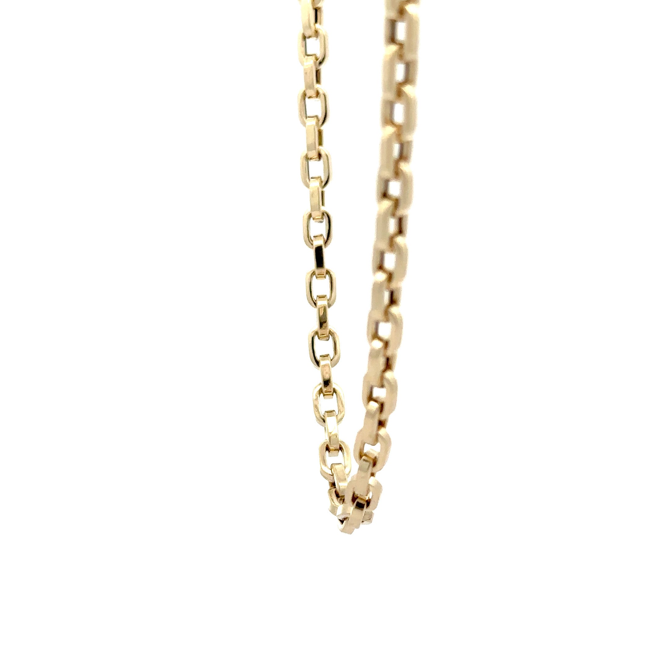 WD1176 14kt Gold Short Linked Paper Linked Chain