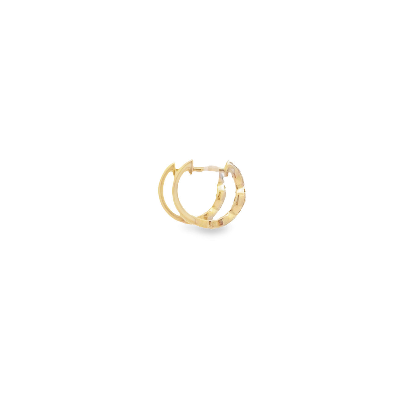 WD835 14kt marquise shape huggie hoop earring
